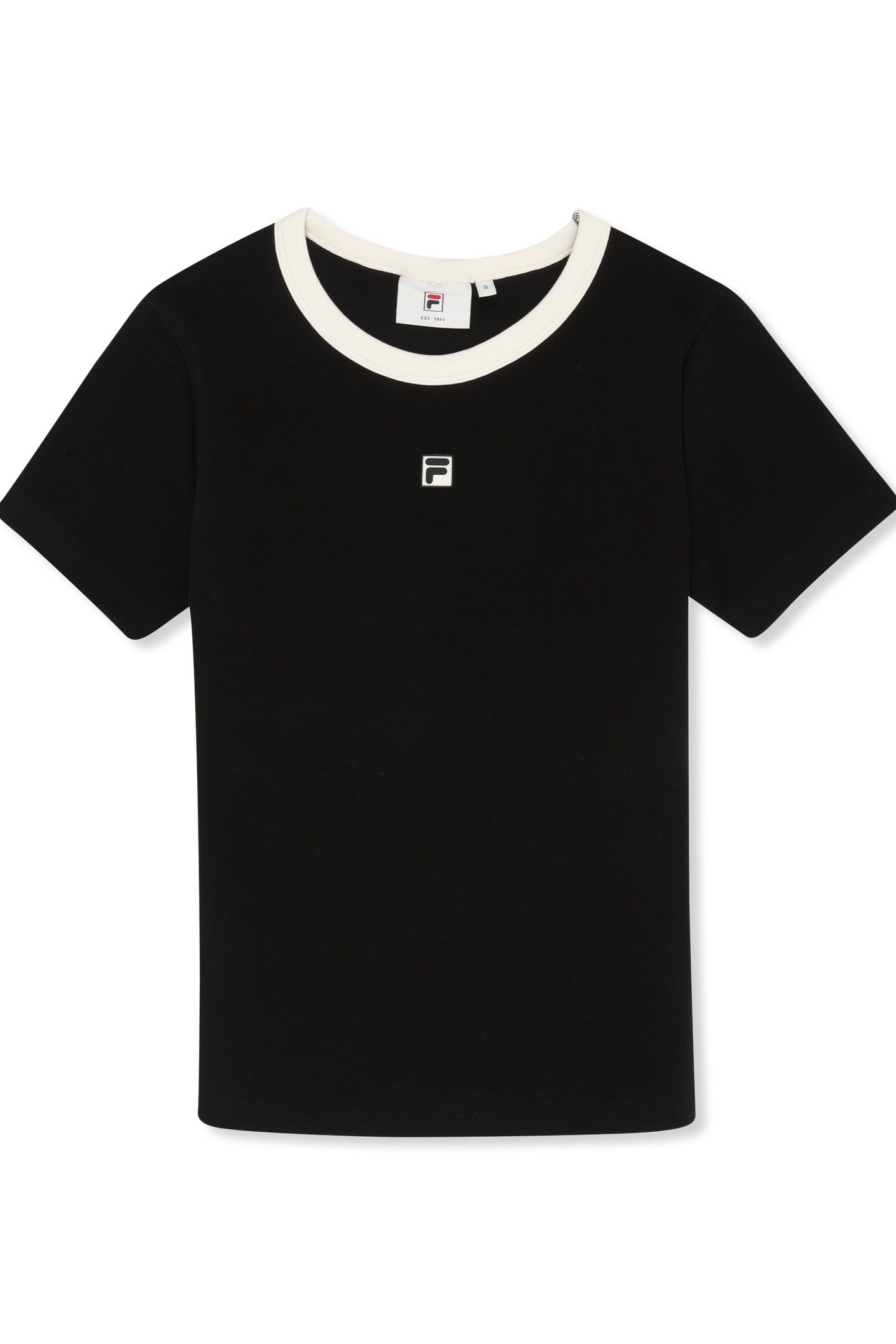MONTEBENI SLIM LOGO RIB T-SHIRT BLACK 4