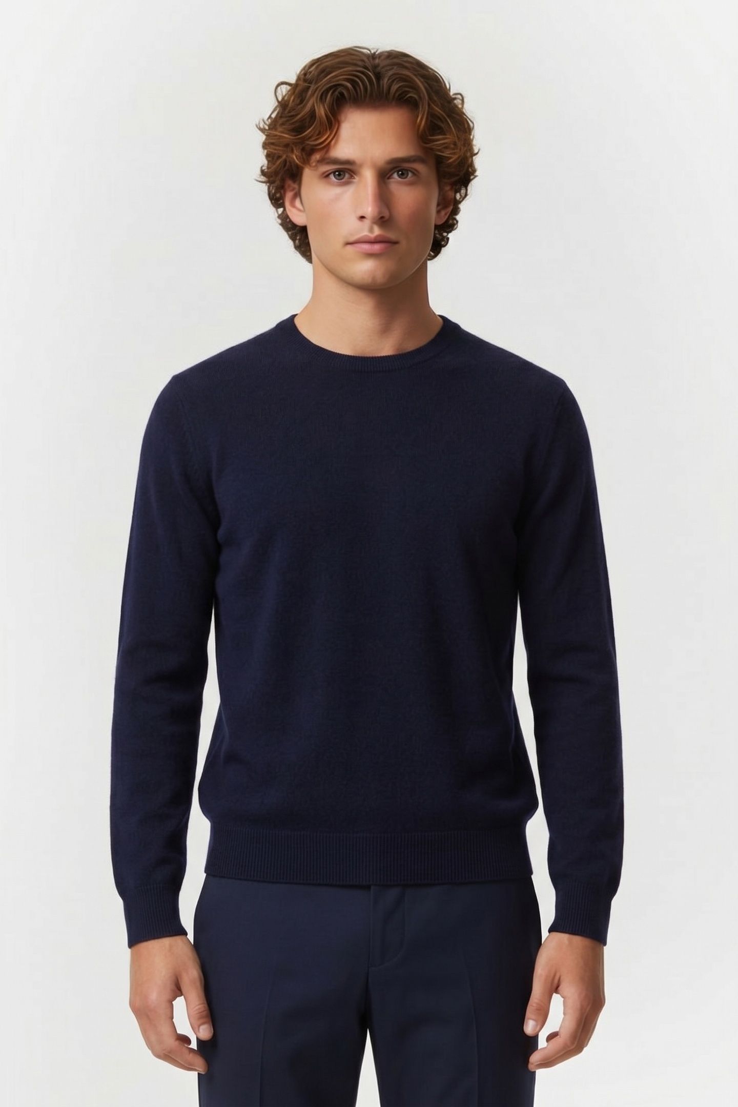 WOOL CREWNECK NAVY 1