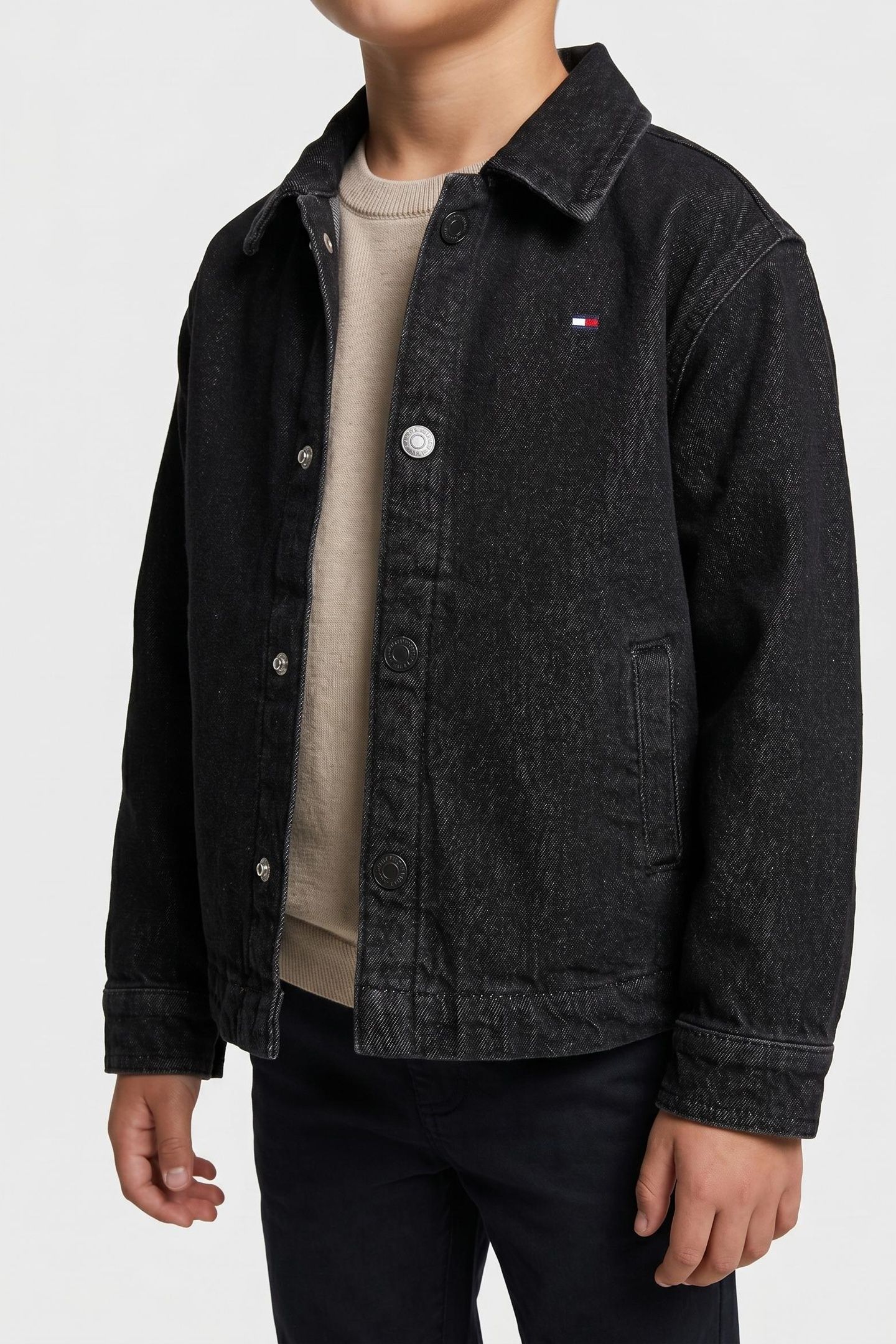 BOYS FADED GRAPHIC DENIM BLACK 1
