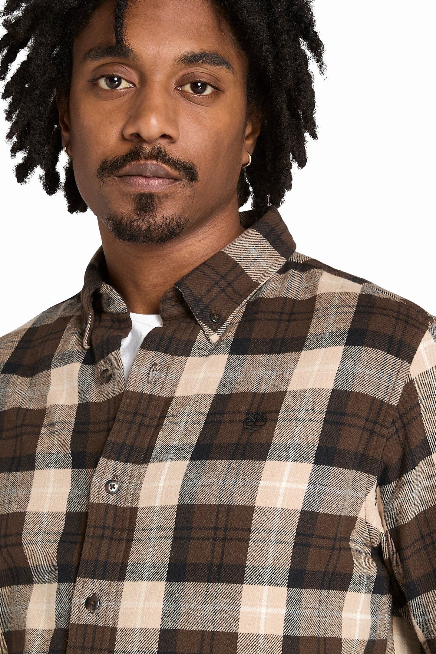 MIDWEIGHT FLANNEL CHECK SHIRT CHOCOLATE BROWN 5