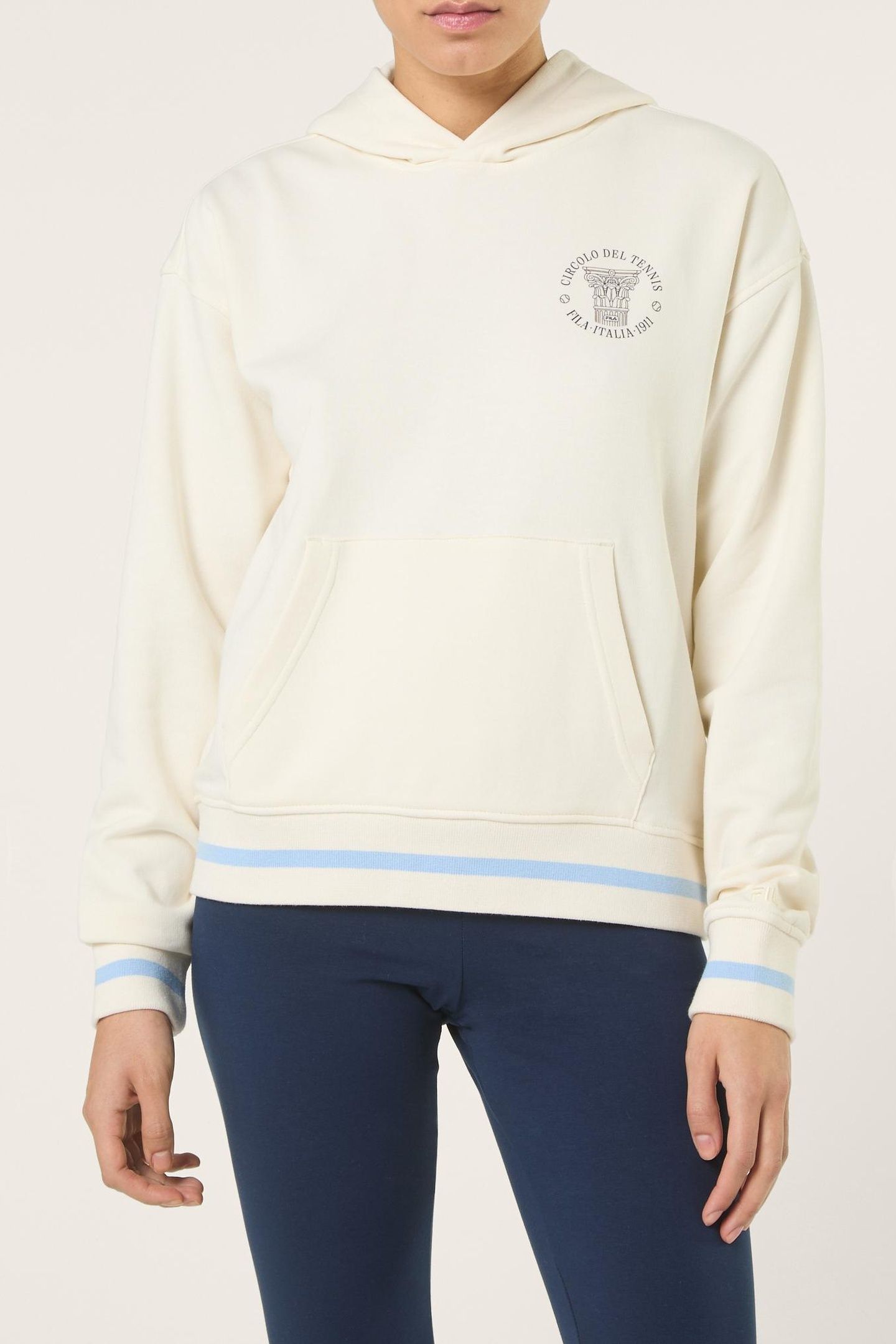 MARLIA RELAXED GRAPHIC HOODIE EGRET 1