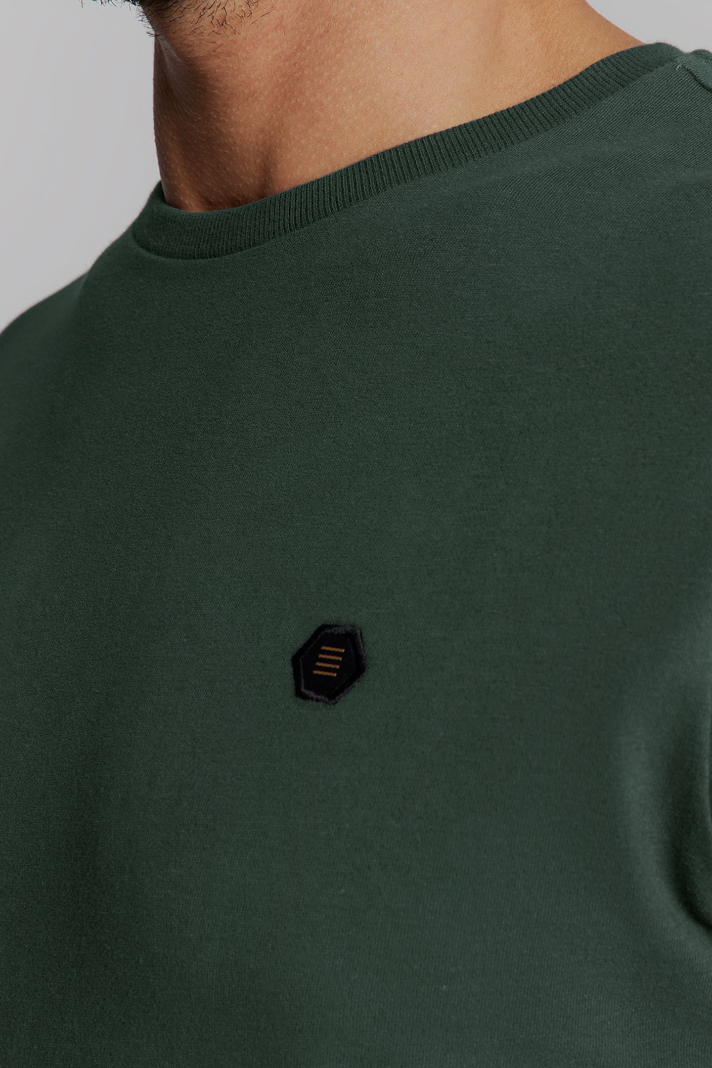 T-SHIRT CREWNECK PEACHED DARK STEEL 6