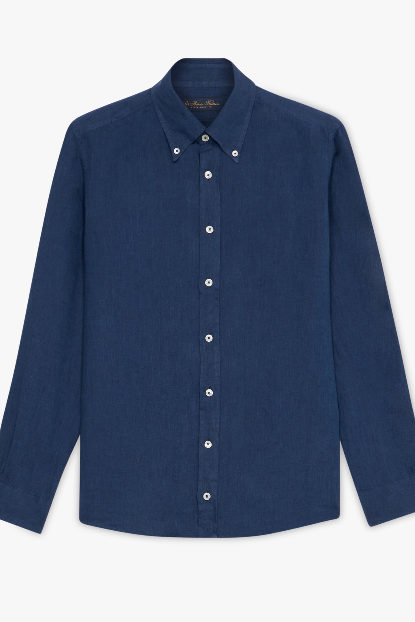 BUTTON DOWN SHIRT LINEN NAVY 1
