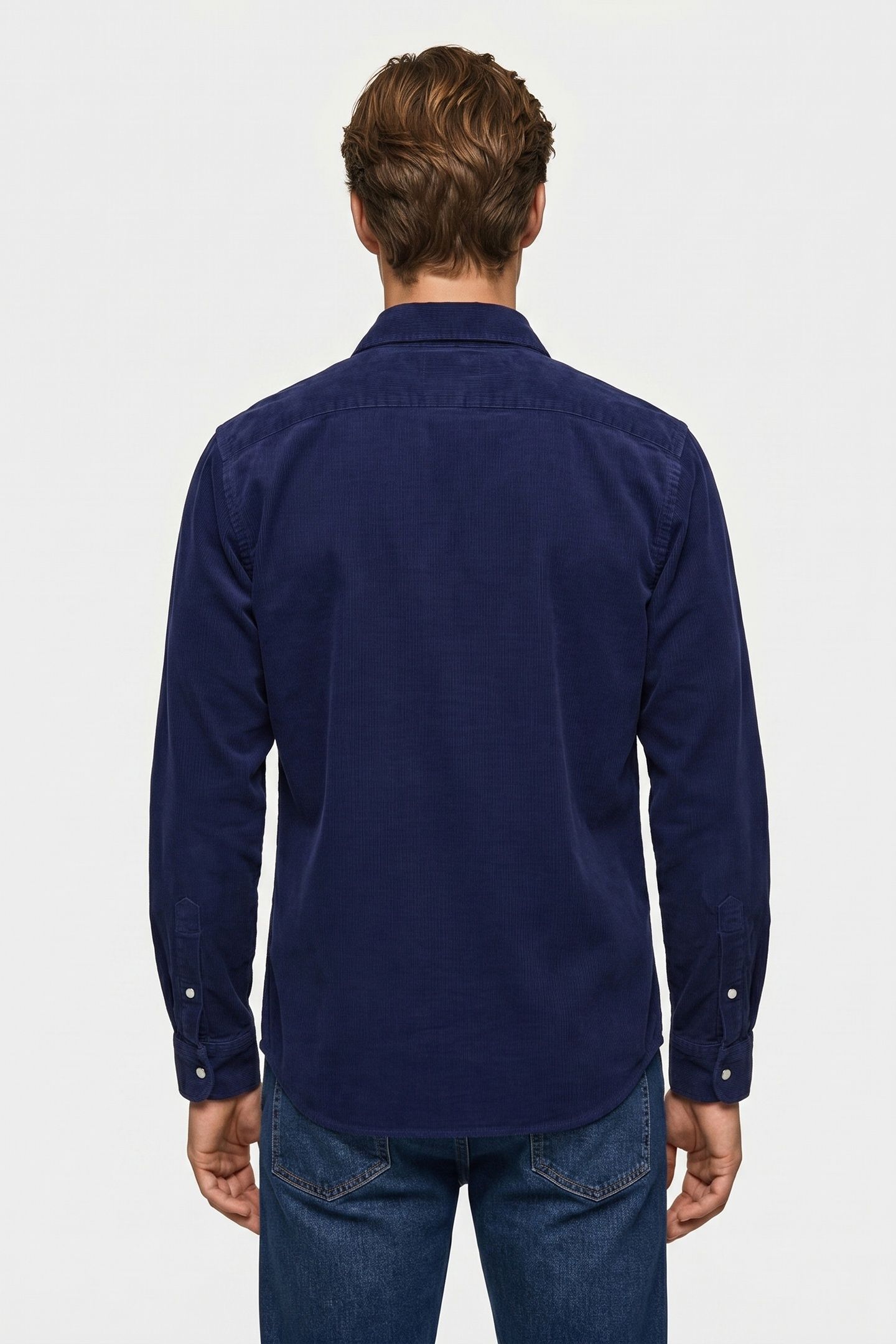CASUAL SOLID SHIRT DARK BLUE 2