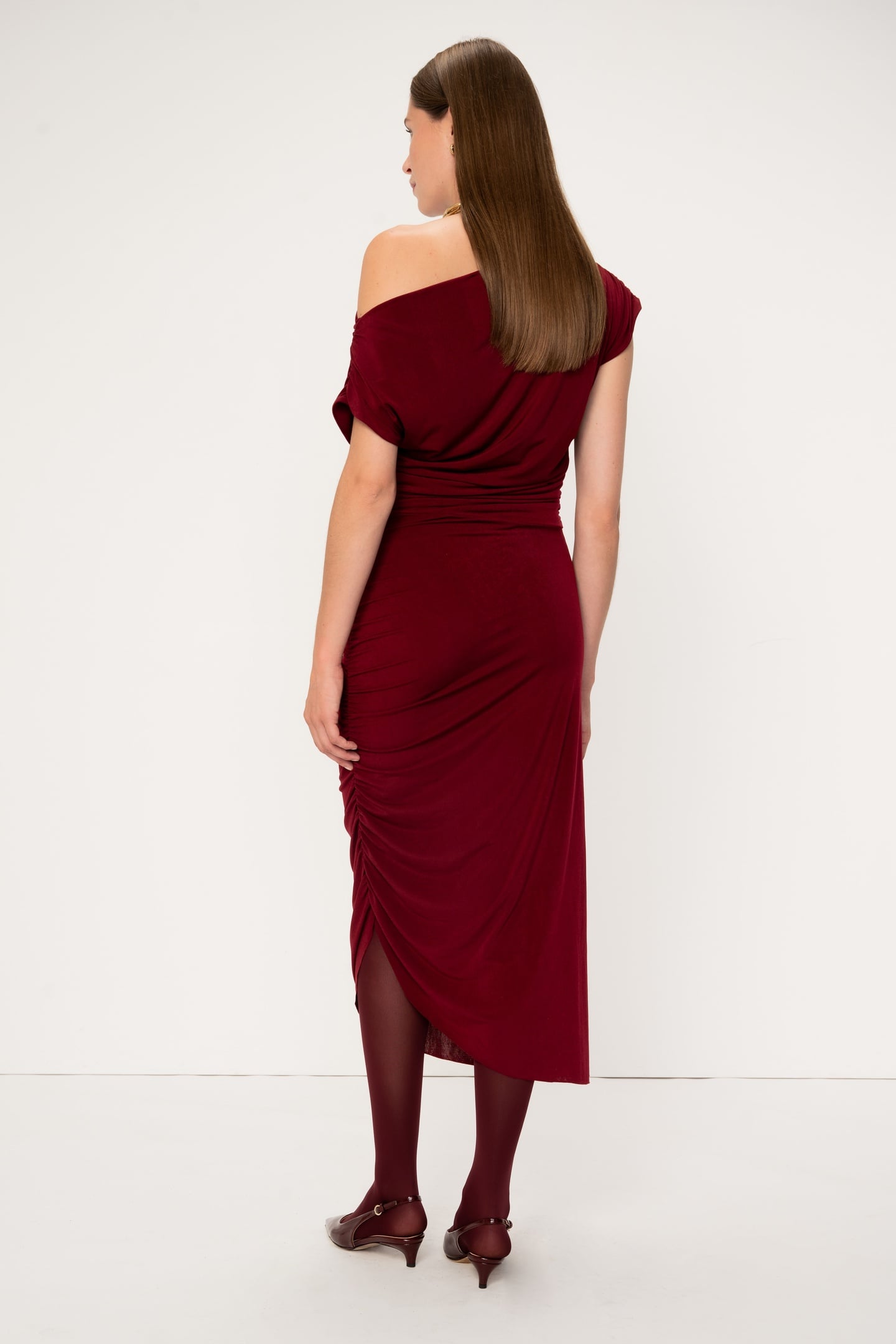 SANA DRESS MULBERRY RED 2