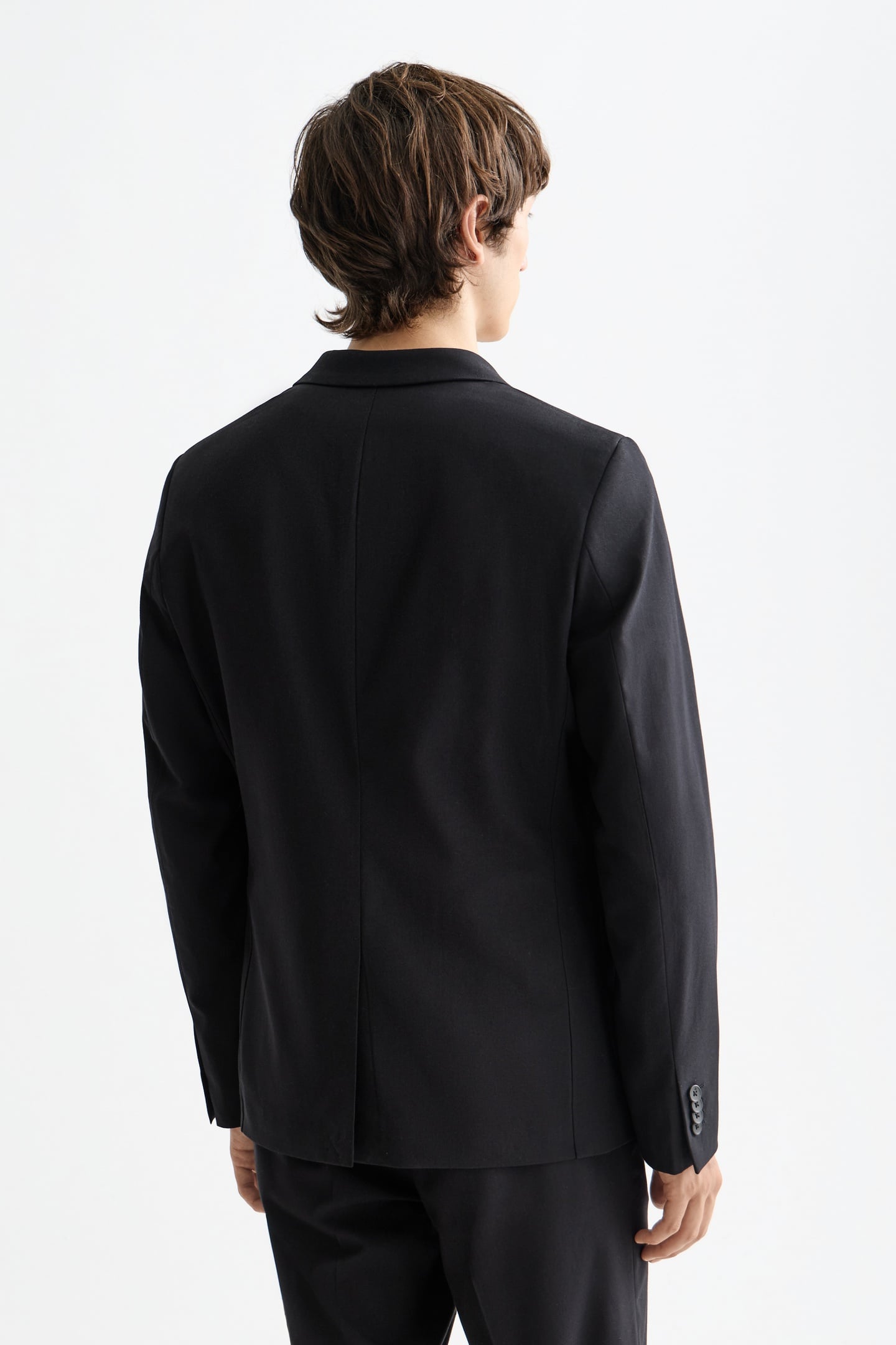 CORE - UNCONSTRUCTED PEAK LAPEL COOL-WOOL BLAZER BLACK 3