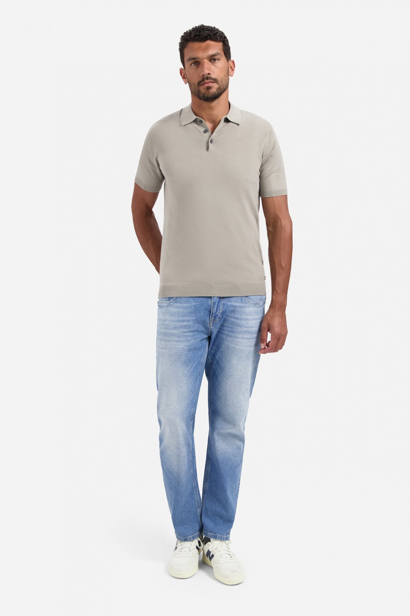 PULLOVER SHORT SLEEVE POLO SOLID CLAY 1
