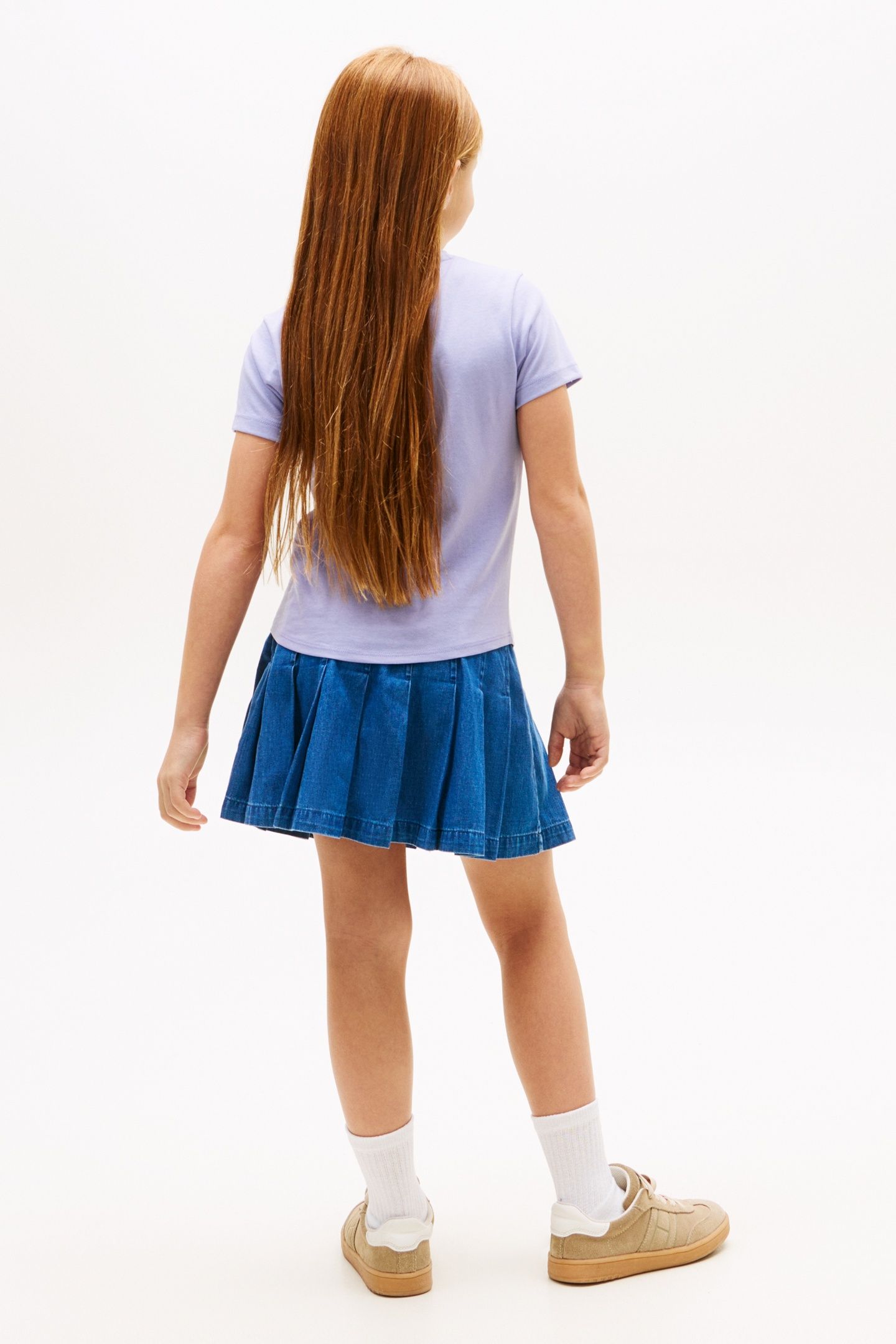 GIRLS TOMMY FOIL TEE SS PERIWINKLE DUSK 3