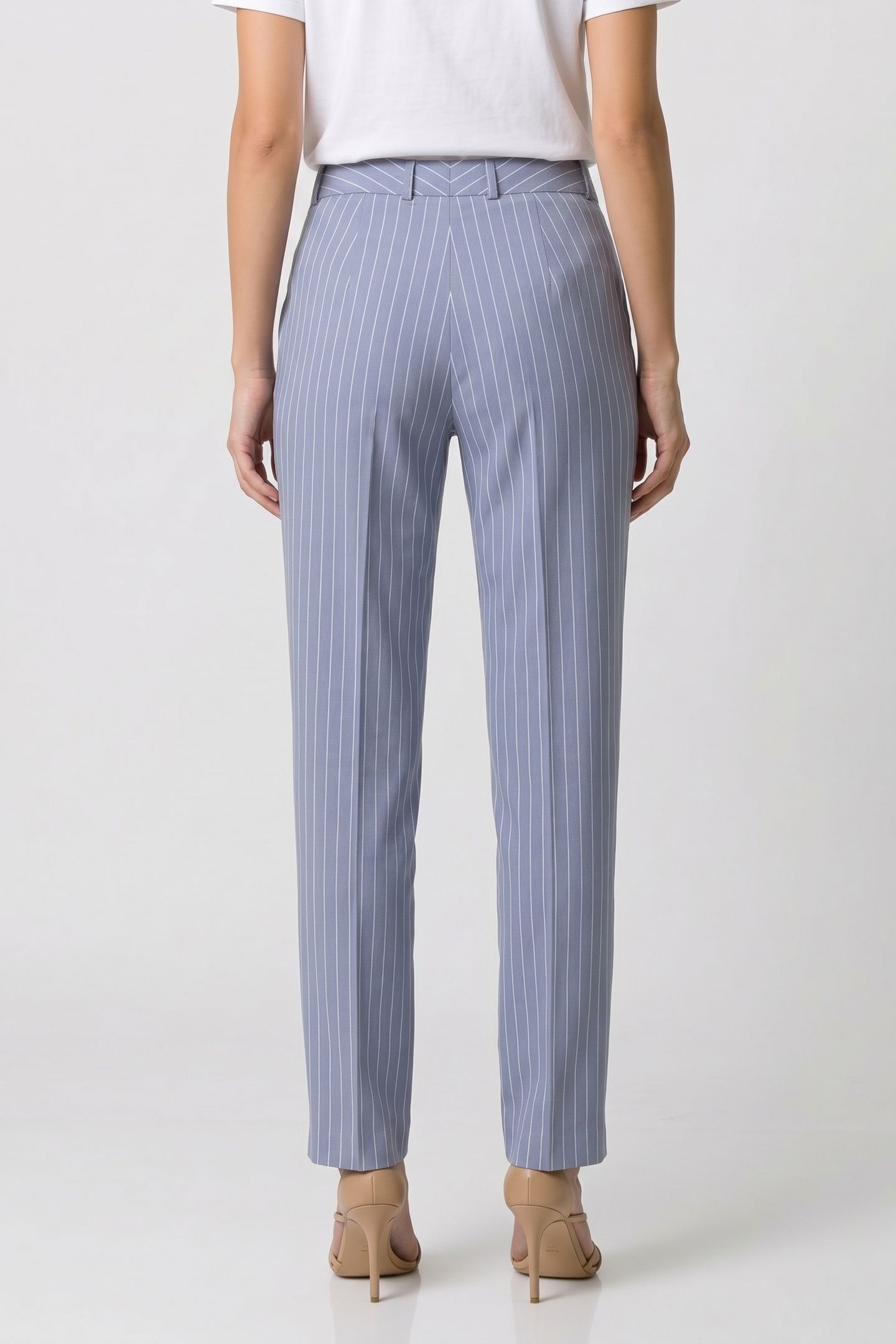 PINSTRIPE LINEN BLEND TROUSERS LIGHT BLUE 3