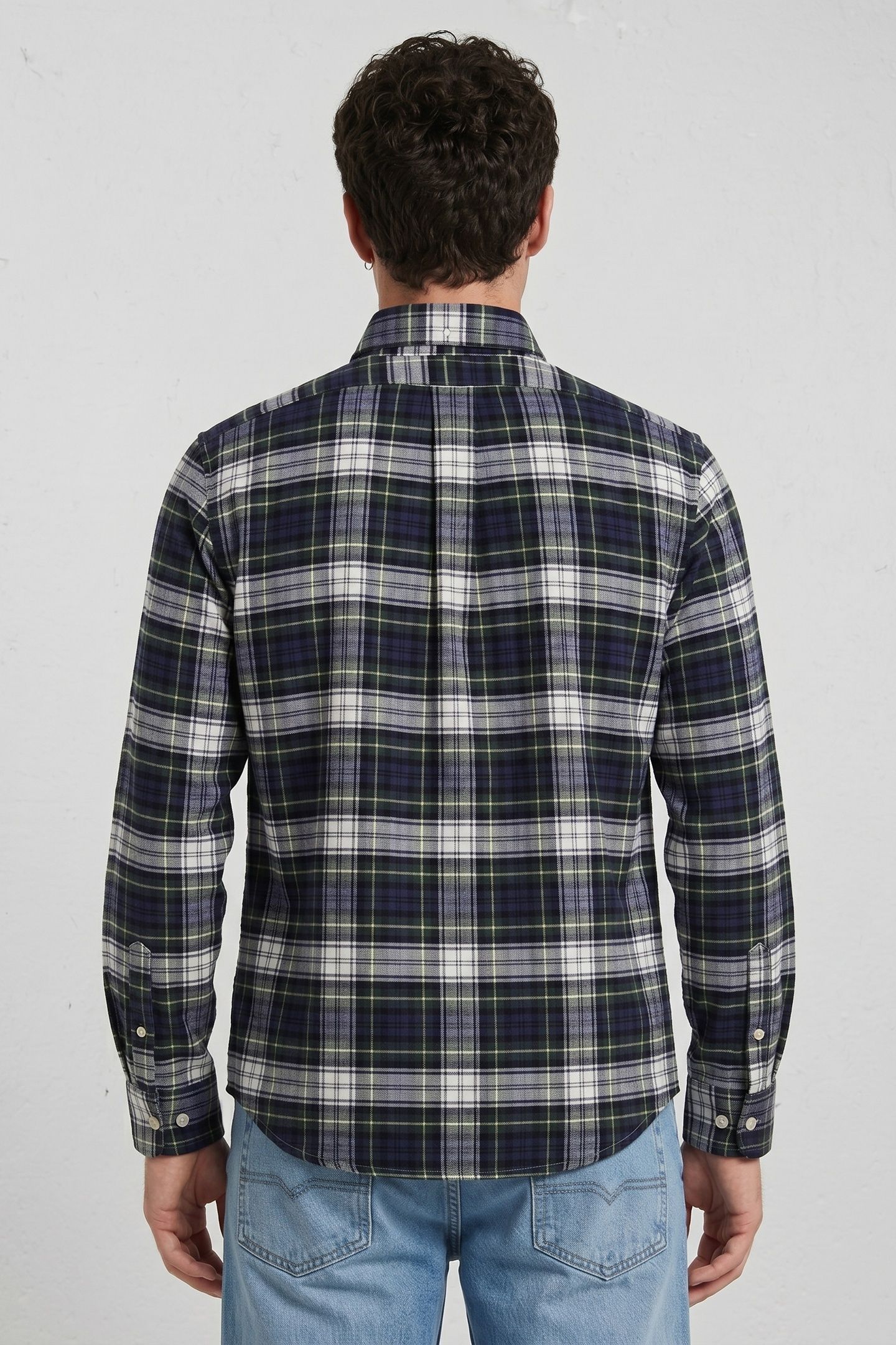 CASUAL COTTON FLANNEL REGULAR FIT OPEN WHITE 2