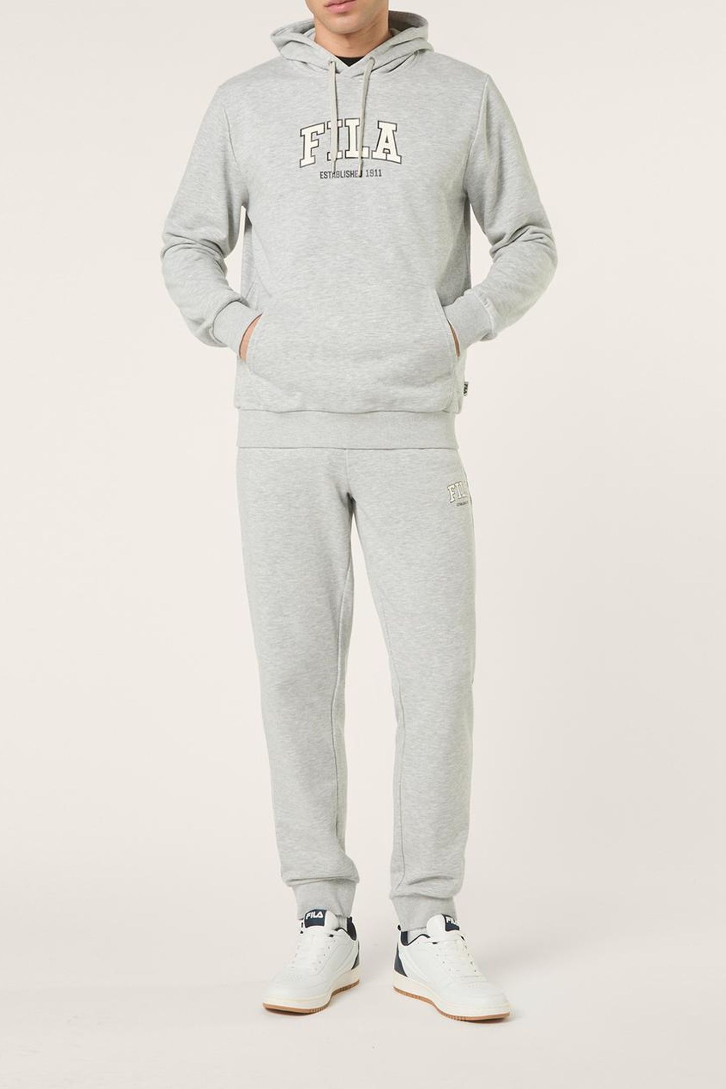 RIFREDI REGULAR GRAPHIC HOODIE LIGHT GREY MELANGE 2