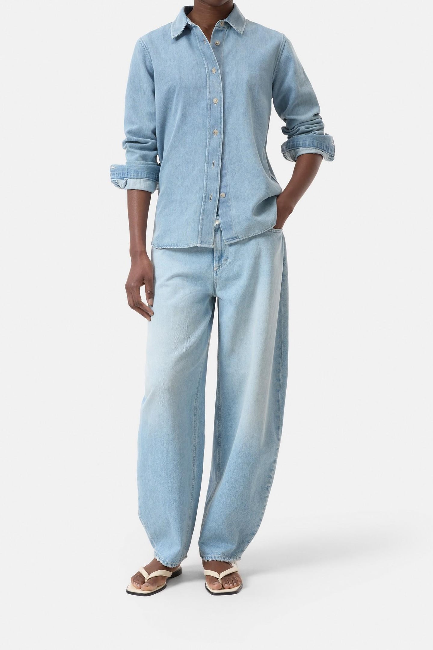 CLASSIC SHIRT VISIBLE PLACKET LIGHT BLUE 2