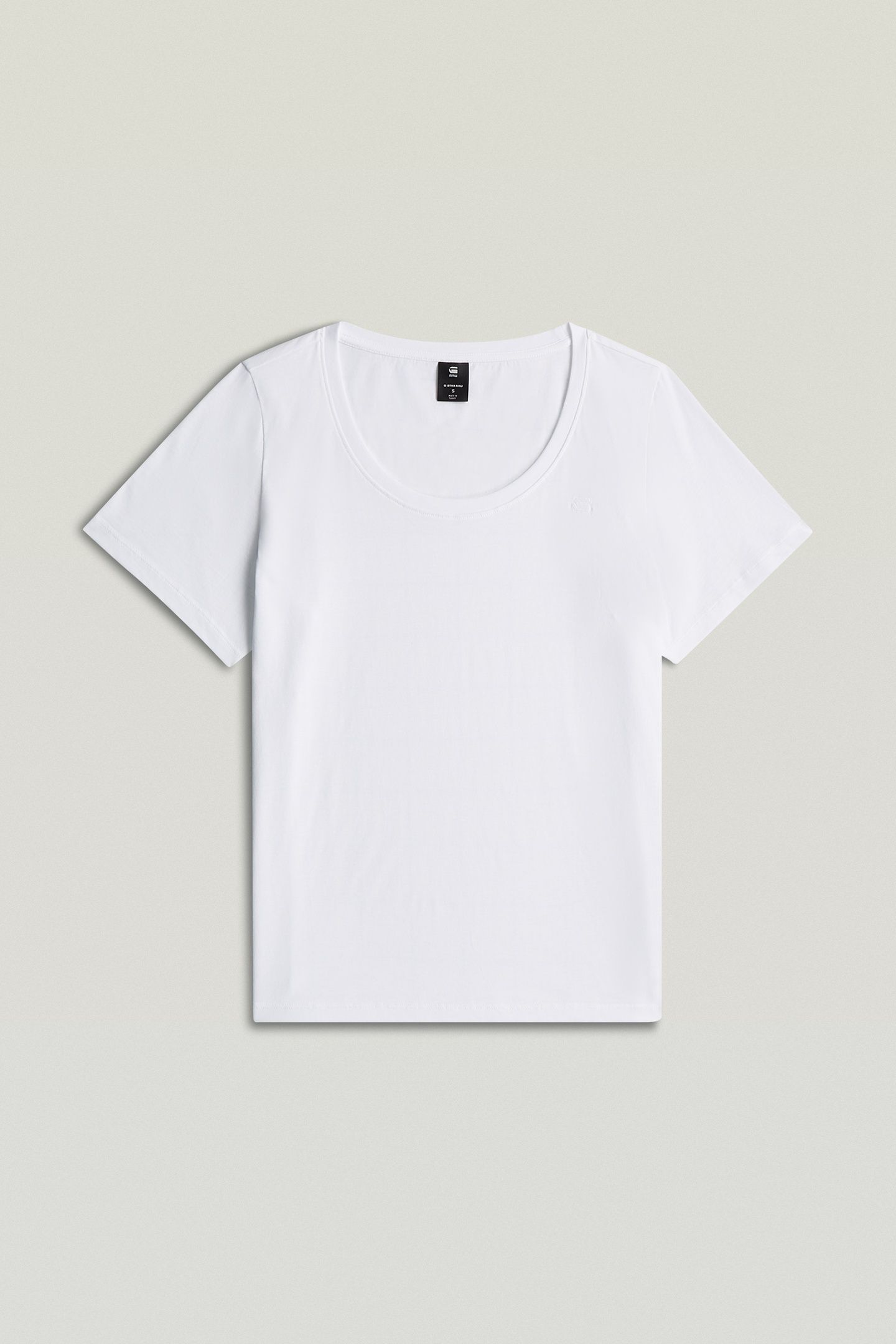 SCOOP NECK T WHITE 5