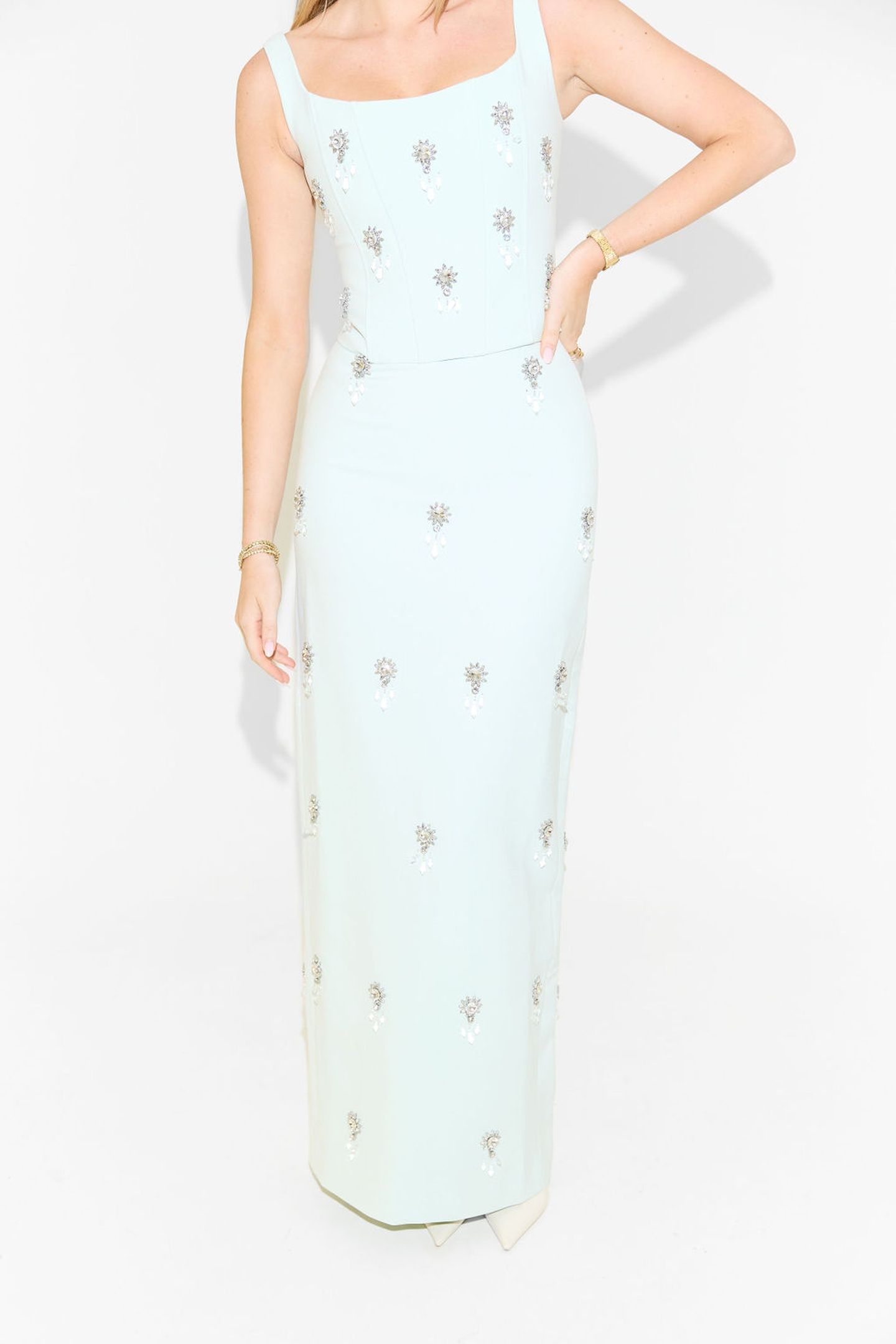 CRYSTAL MAXI SKIRT MINT 3