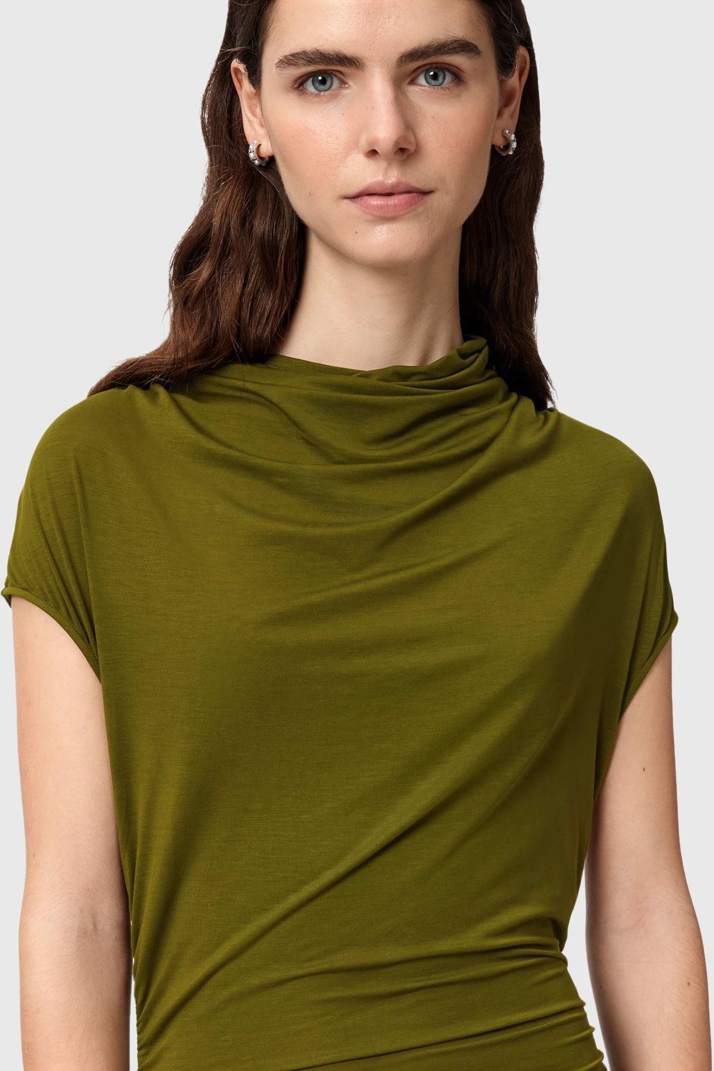 SELENA DRESS KHAKI GREEN 2