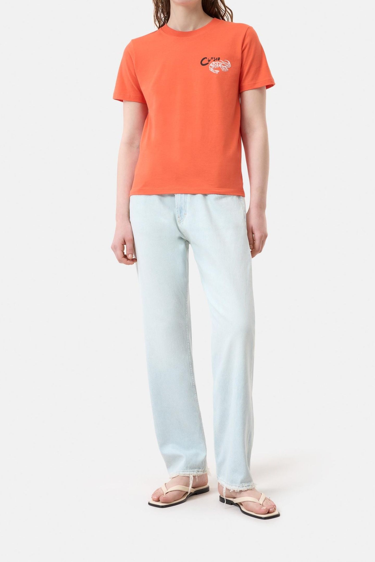 EMBROIDERED T-SHIRT WASHED RED 2