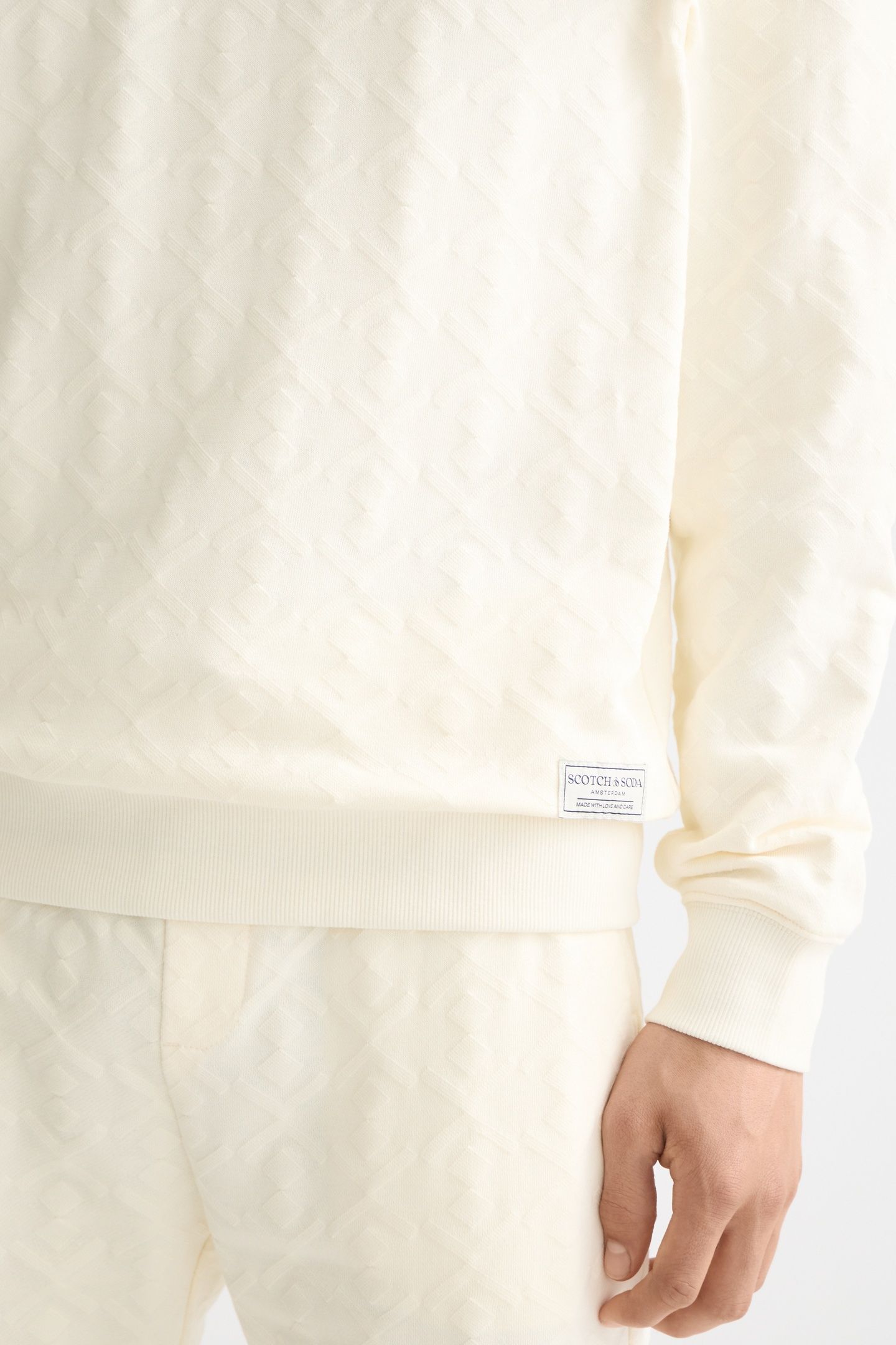 JACQUARD TERRY SWEATSHIRT EGGNOG 6