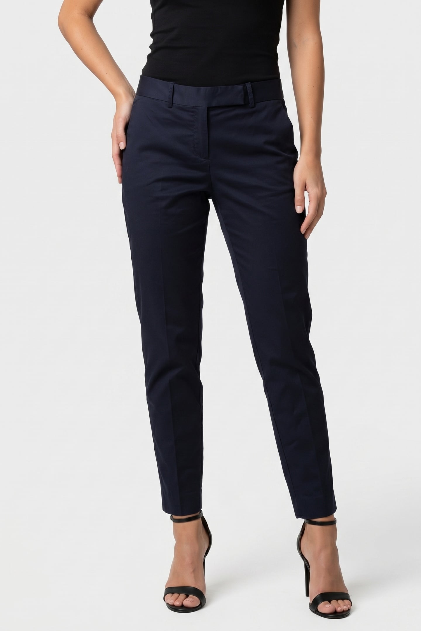 STRETCH COTTON CIGARETTE CHINO NAVY 1