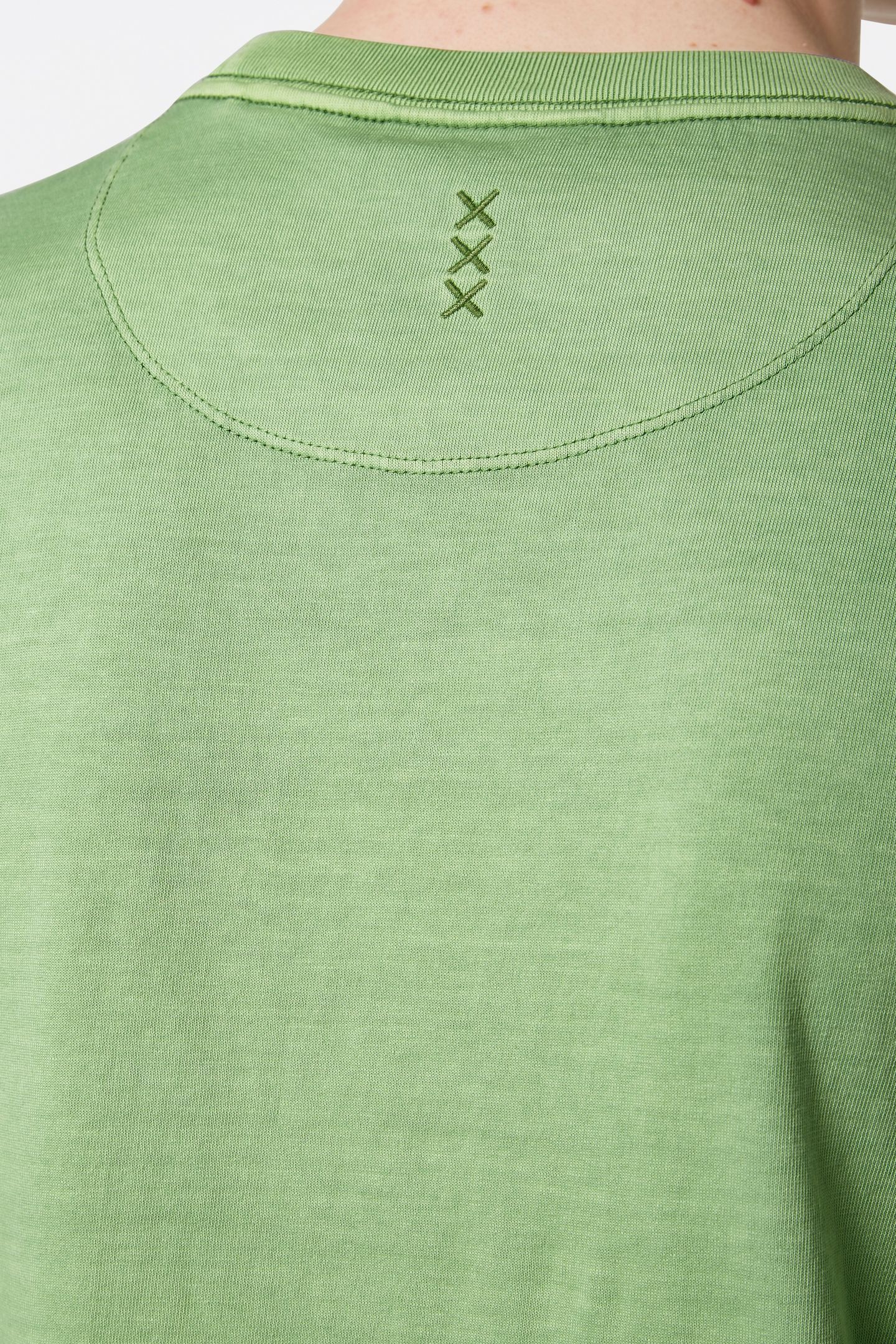 RELAXED-FIT 3 CROSSES GARMENT-DYED T-SHIRT PISTACHIO 7