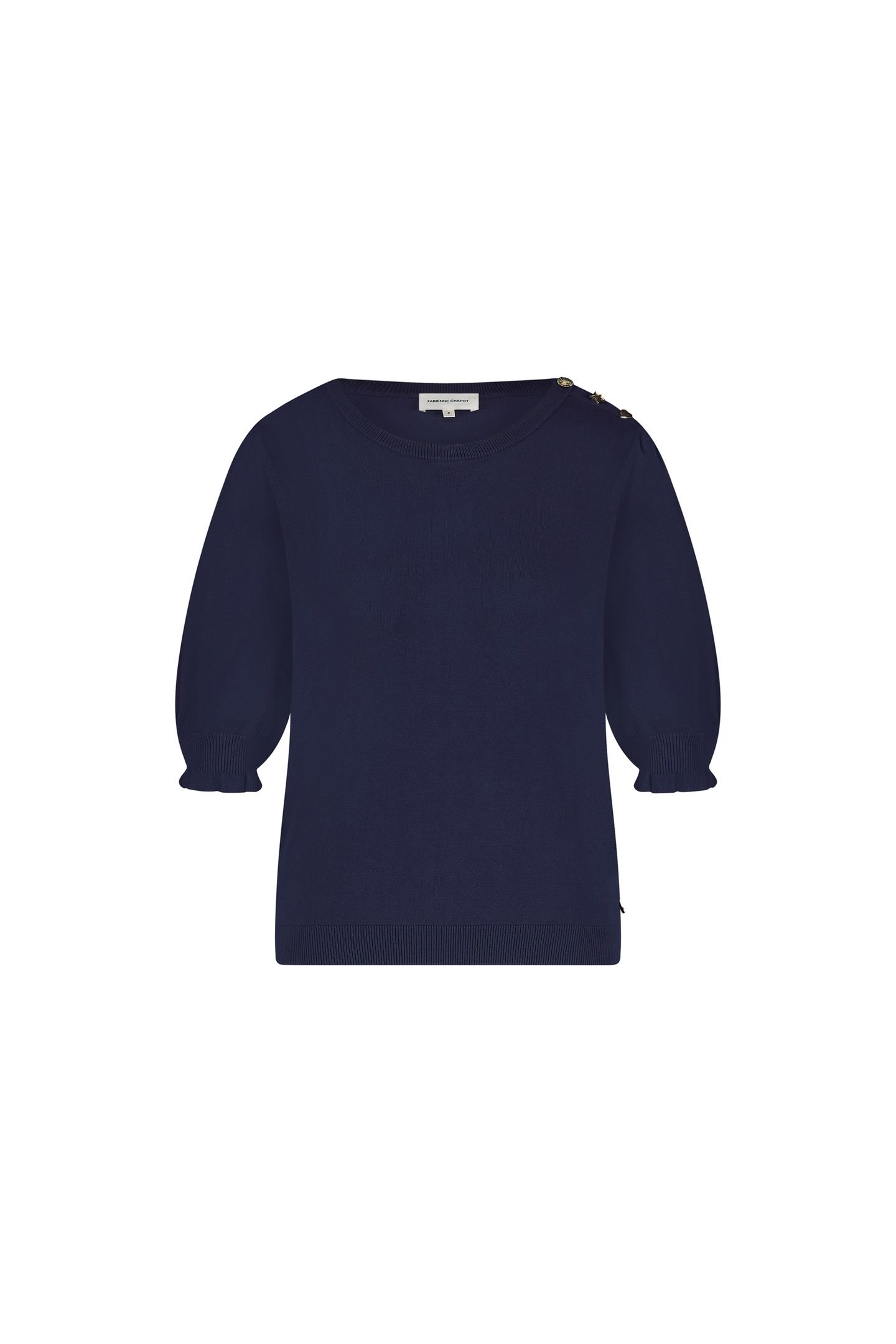 MOLLY SHORT SLEEVE PULLOVER AFTER MIDNIGHT BLUE 5