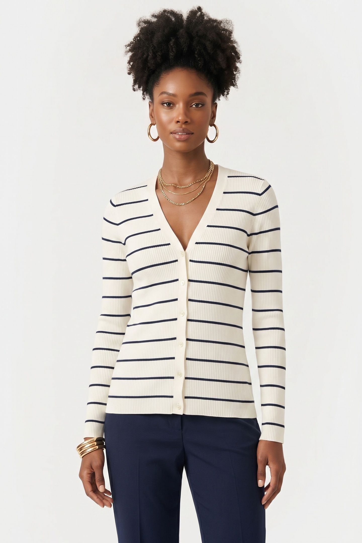 SILK BLEND CARDIGAN WHITE 1