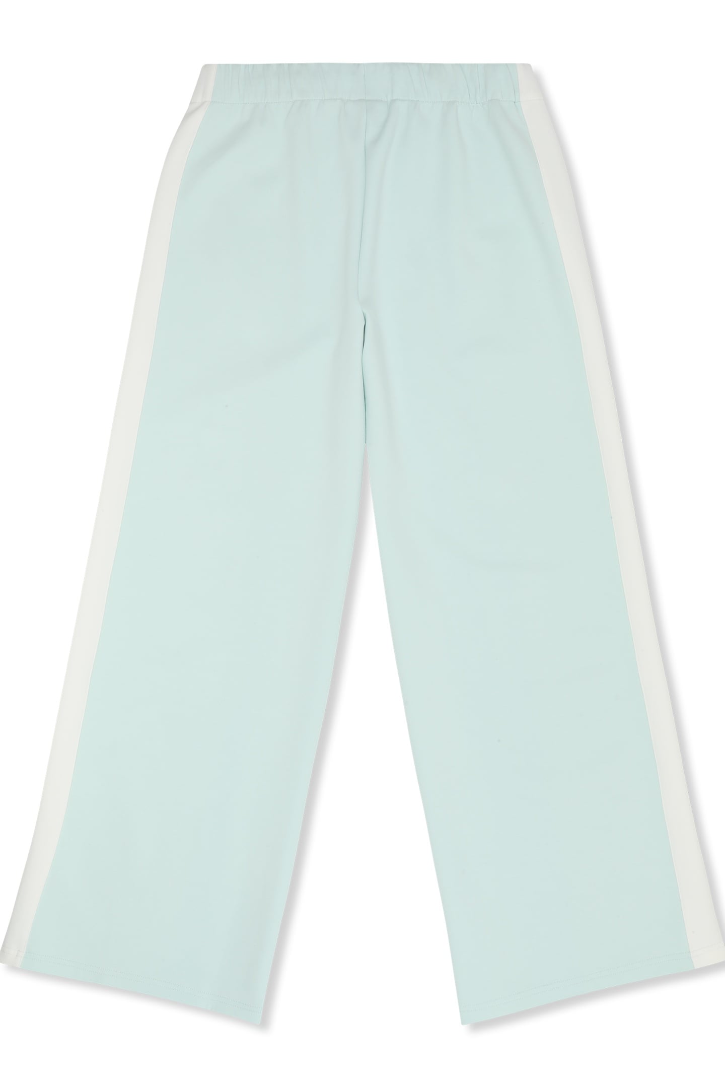 LECORE WIDE CONTRAST PANEL SCUBA TRACK PANTS SOOTHING SEA-EG 4