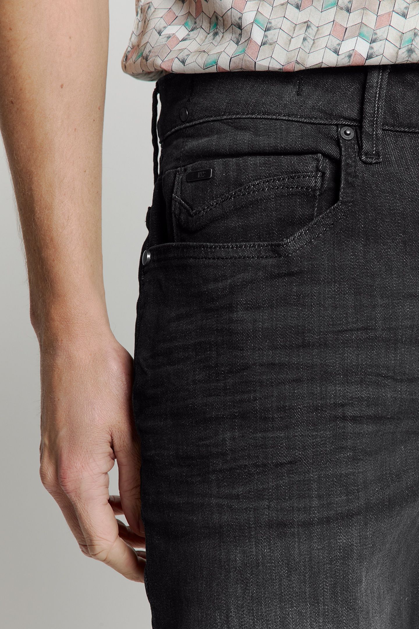 SHORT DENIM STRETCH BLACK DENIM 6