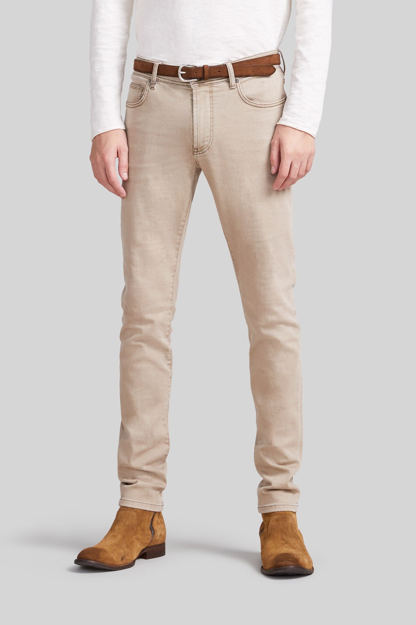 BEIGE WATERLESS DAMIAN SLIM JEANS 2