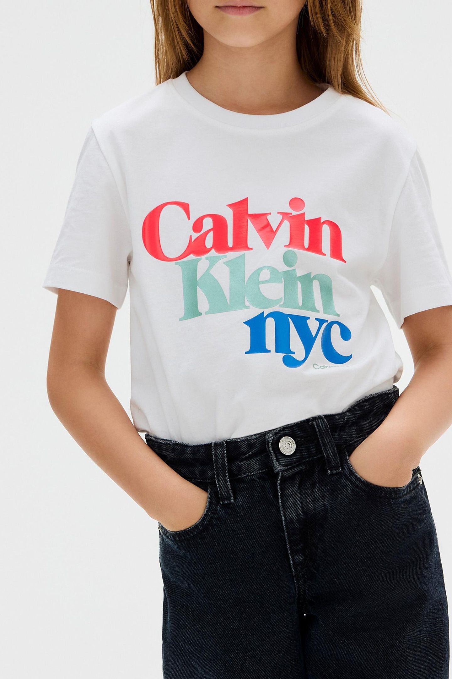 GIRLS PEARL SIGNATURE NYC T-SHIRT BRIGHT WHITE 1