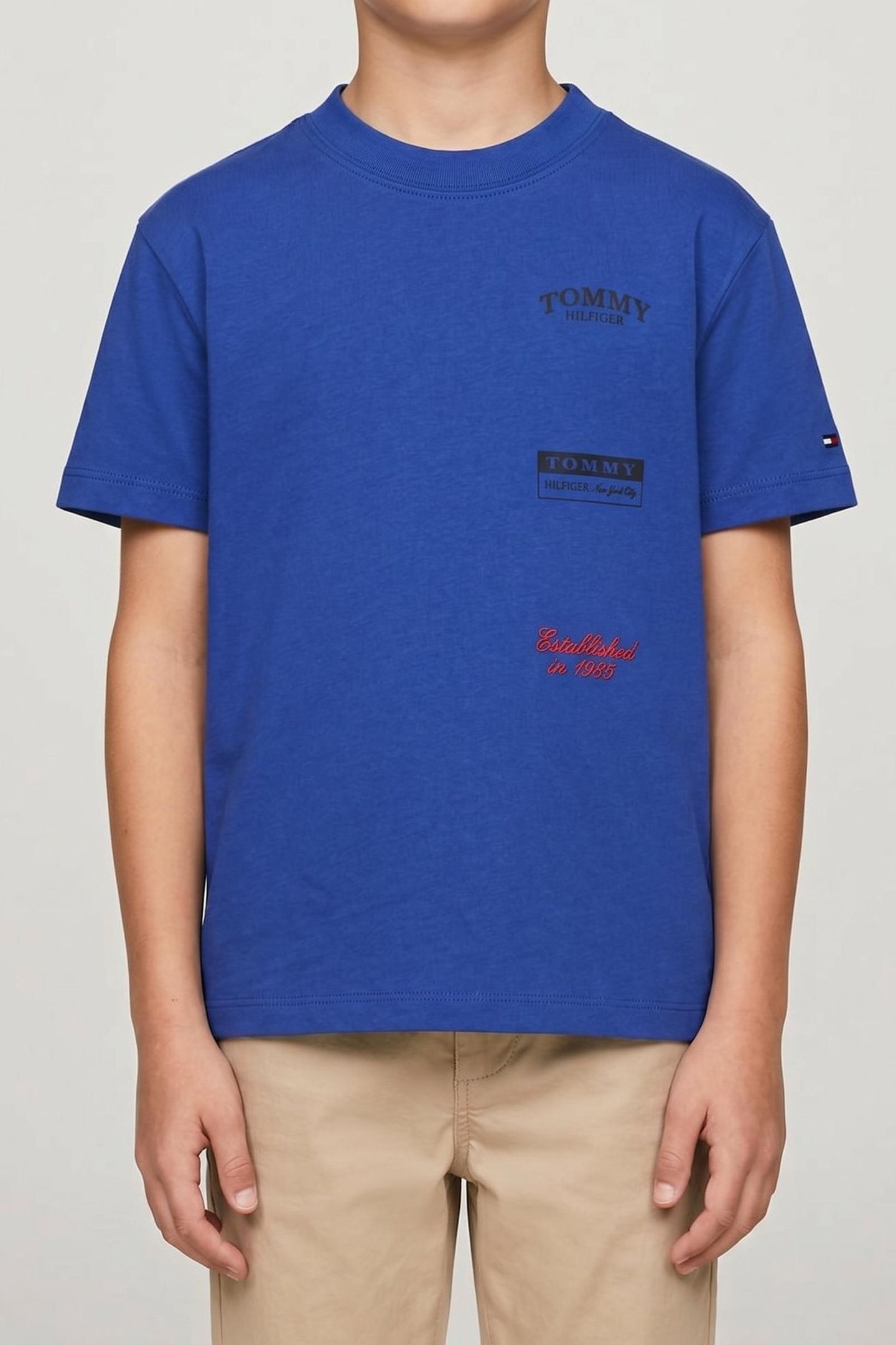 BOYS MULTI PRINT T-SHIRT MAJESTY BLUE 1
