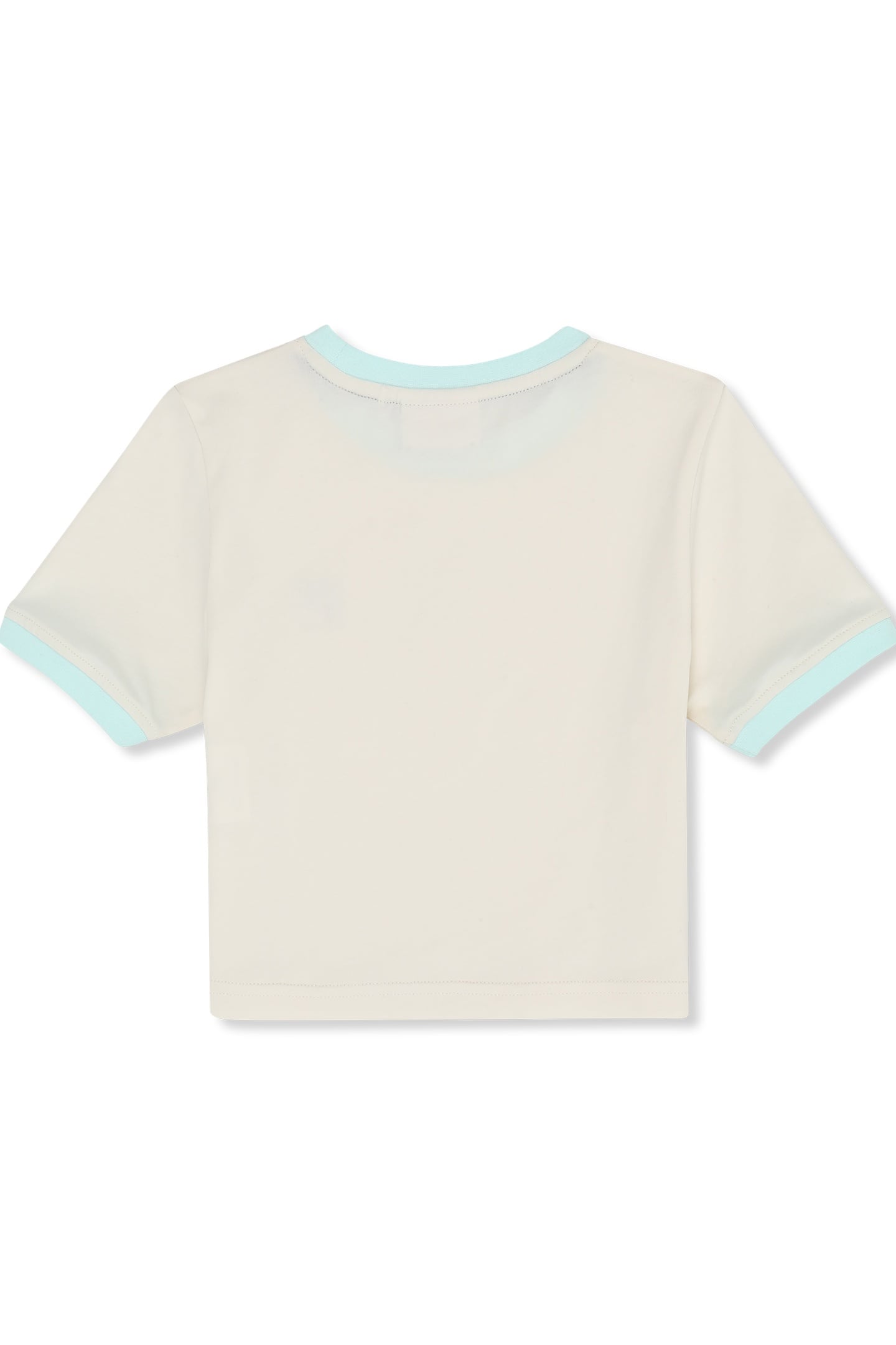 PRATOLINO CROPPED RINGER T-SHIRT EGRET-SOOTHING SEA 2