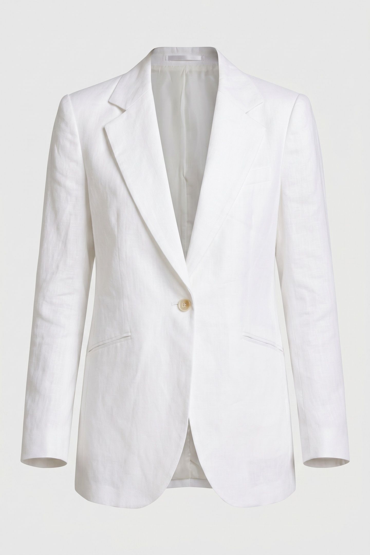 IRISH LINEN SINGLE-BREASTED BLAZER WHITE 4