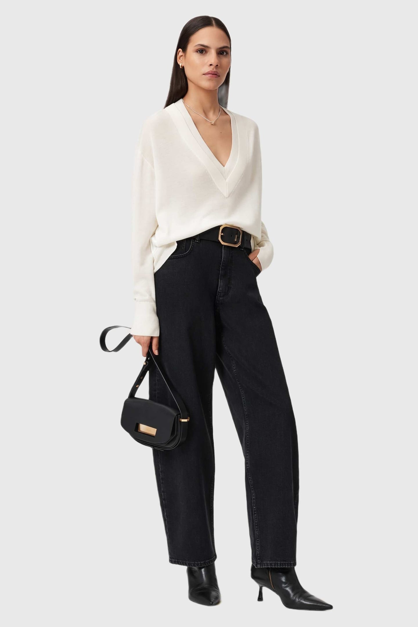 BERN PANEL V NECK CHALK WHITE 1