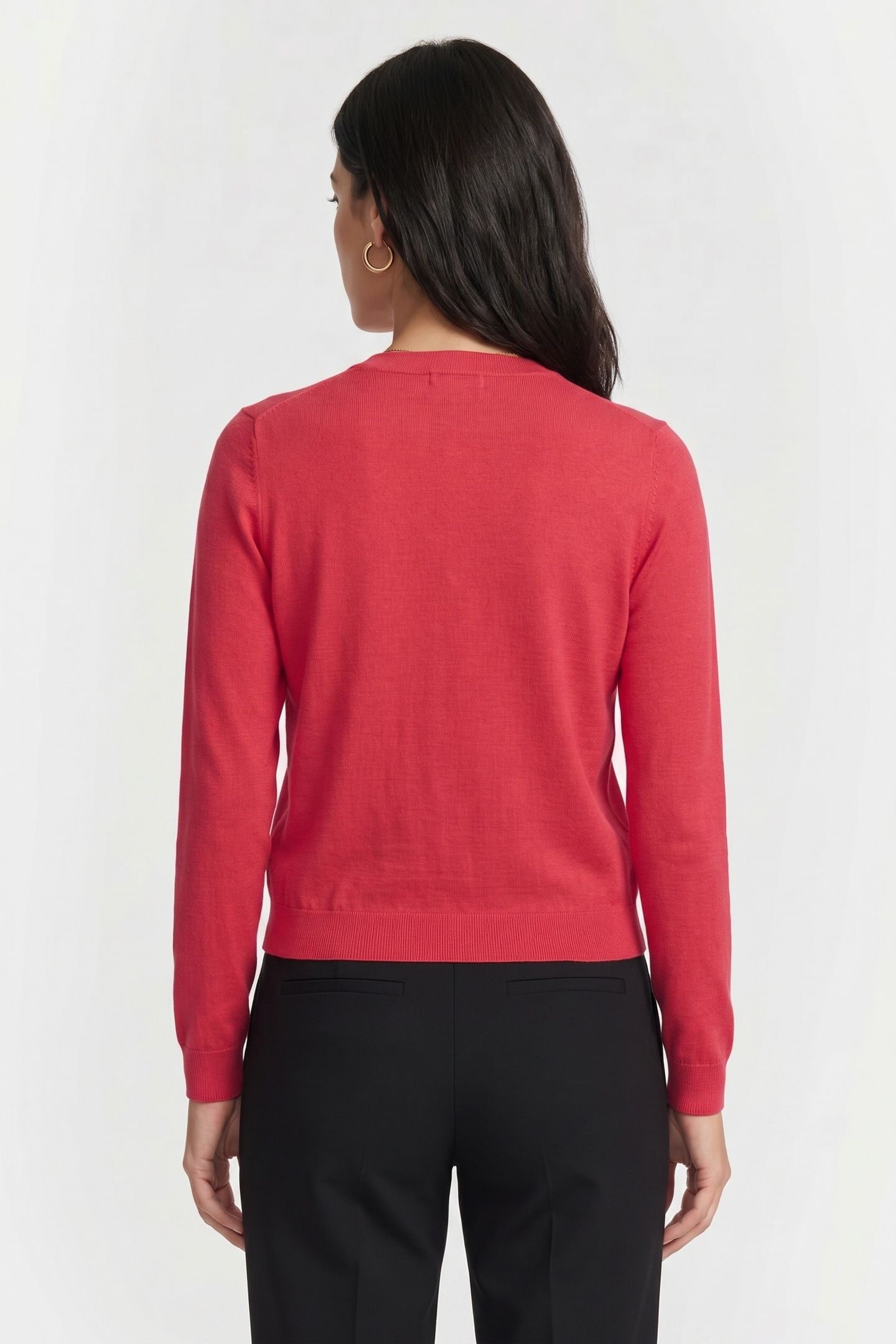 SILK BLEND CARDIGAN RED 2