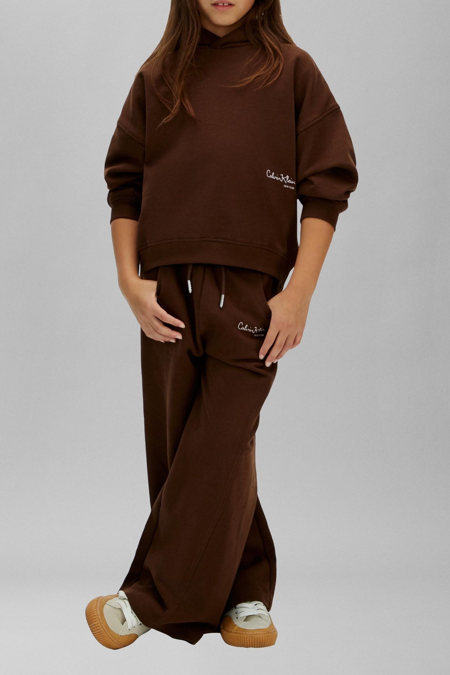 GIRLS SIGNATURE HOODIE LEGACY BROWN 2