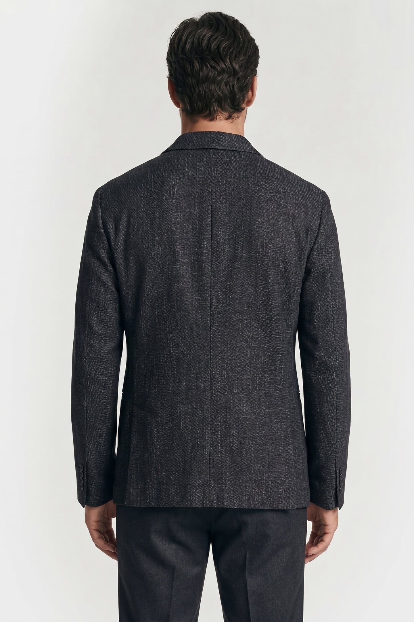 SILO JACKET - SLIM FIT DBPEAK LAPEL JACK EBONY 2