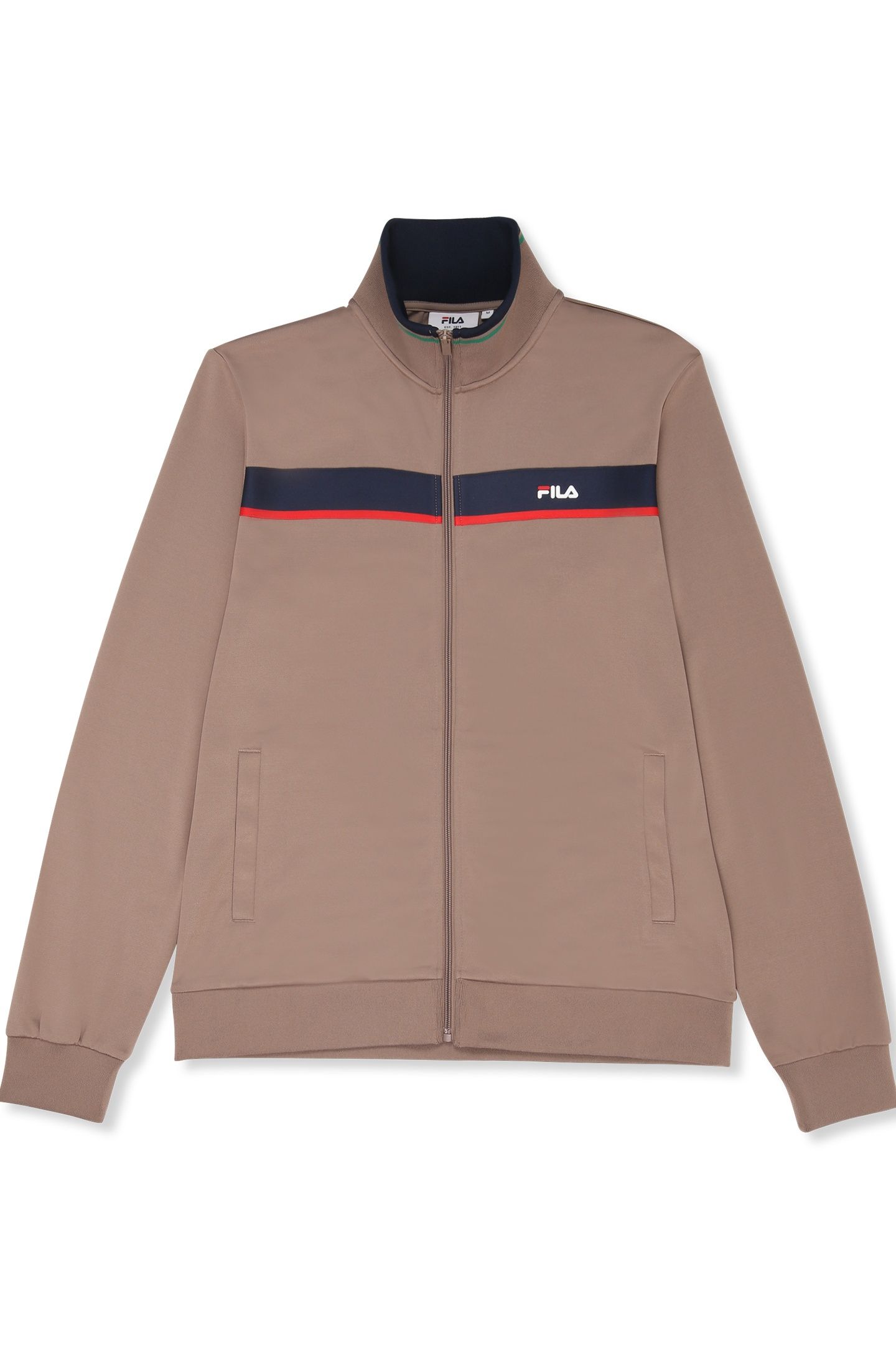 SAGANO REGULAR TAPED TRACK JACKET TAUPE GRAY 4