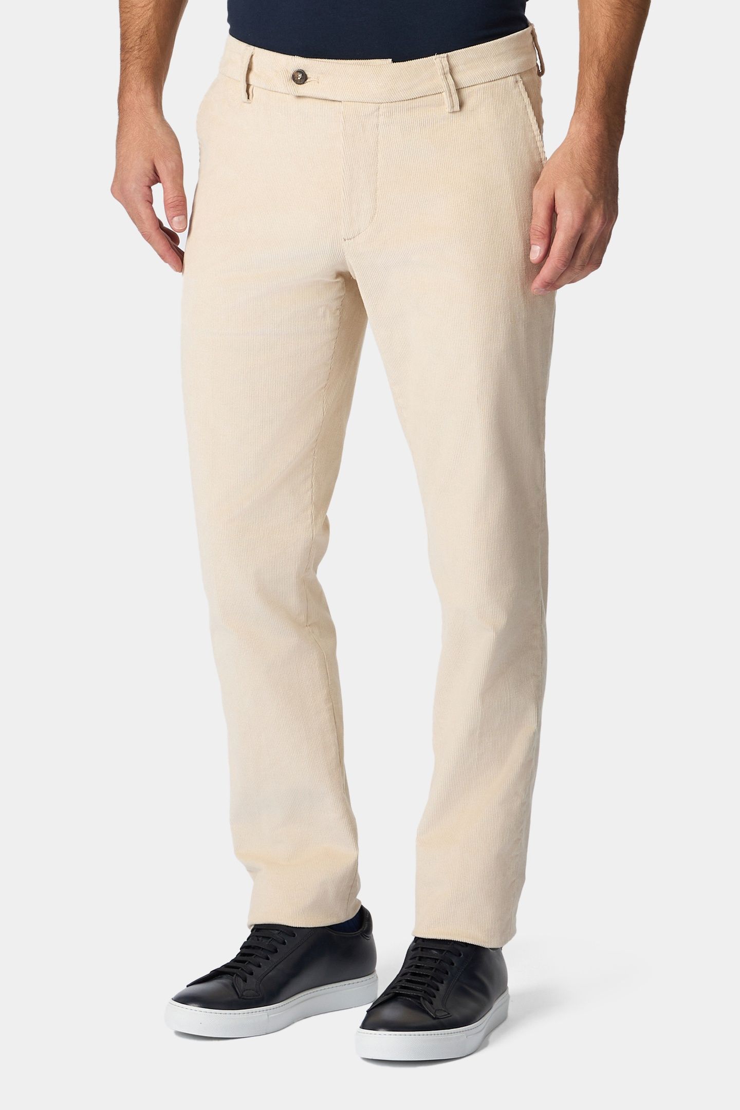 SLIM FIT COTTON CORDUROY CHINOS BEIGE 1