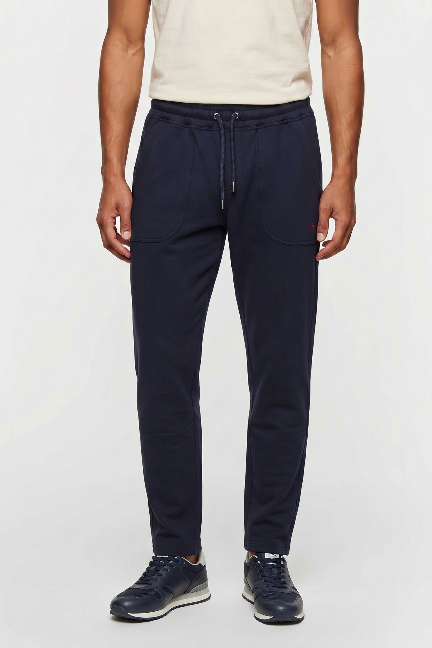 PLAIN SWEATPANTS COTTON BLUE 1