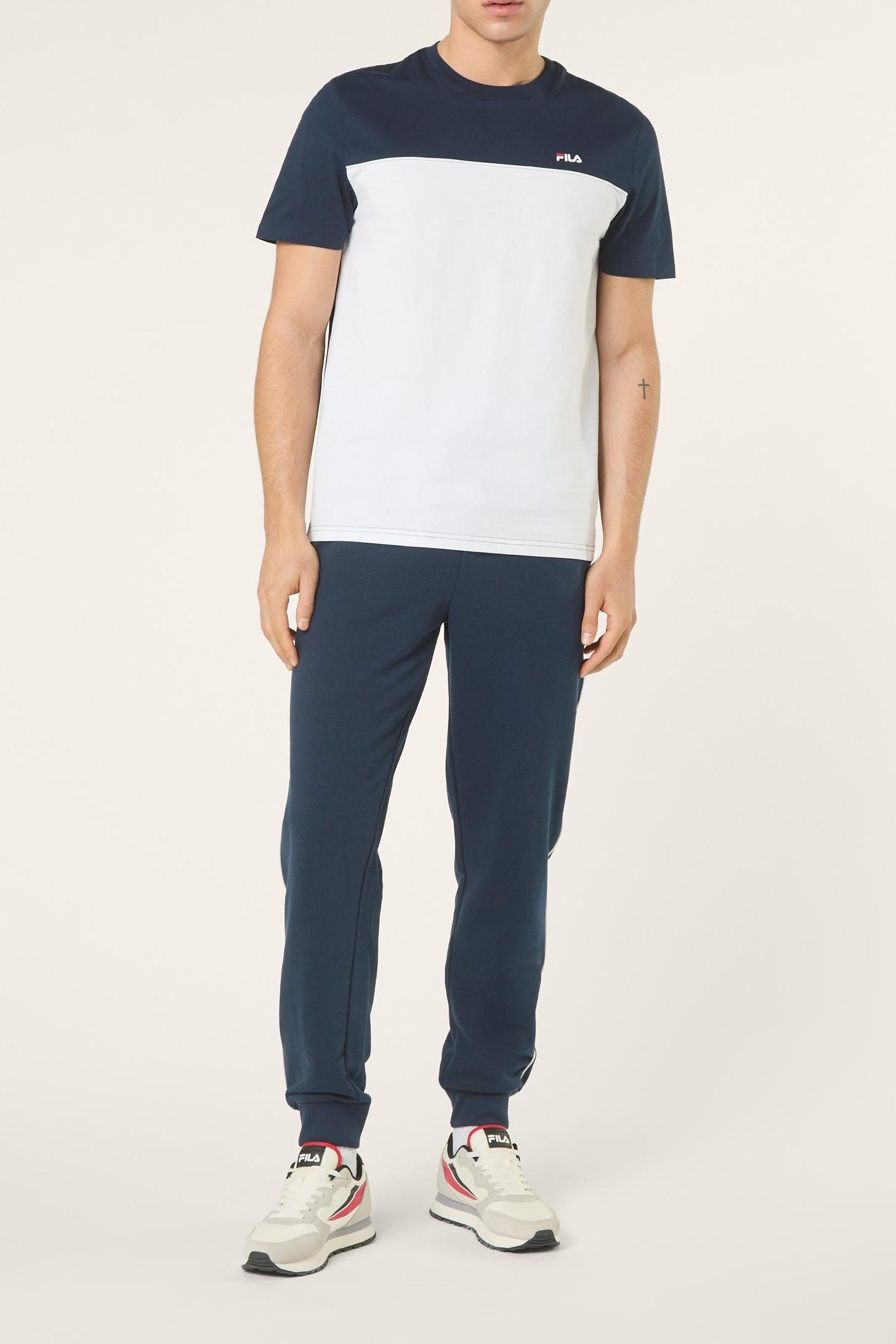 NARNALI REGULAR BLOCKED T-SHIRT BLACK IRIS-BRIGHT WHITE 2
