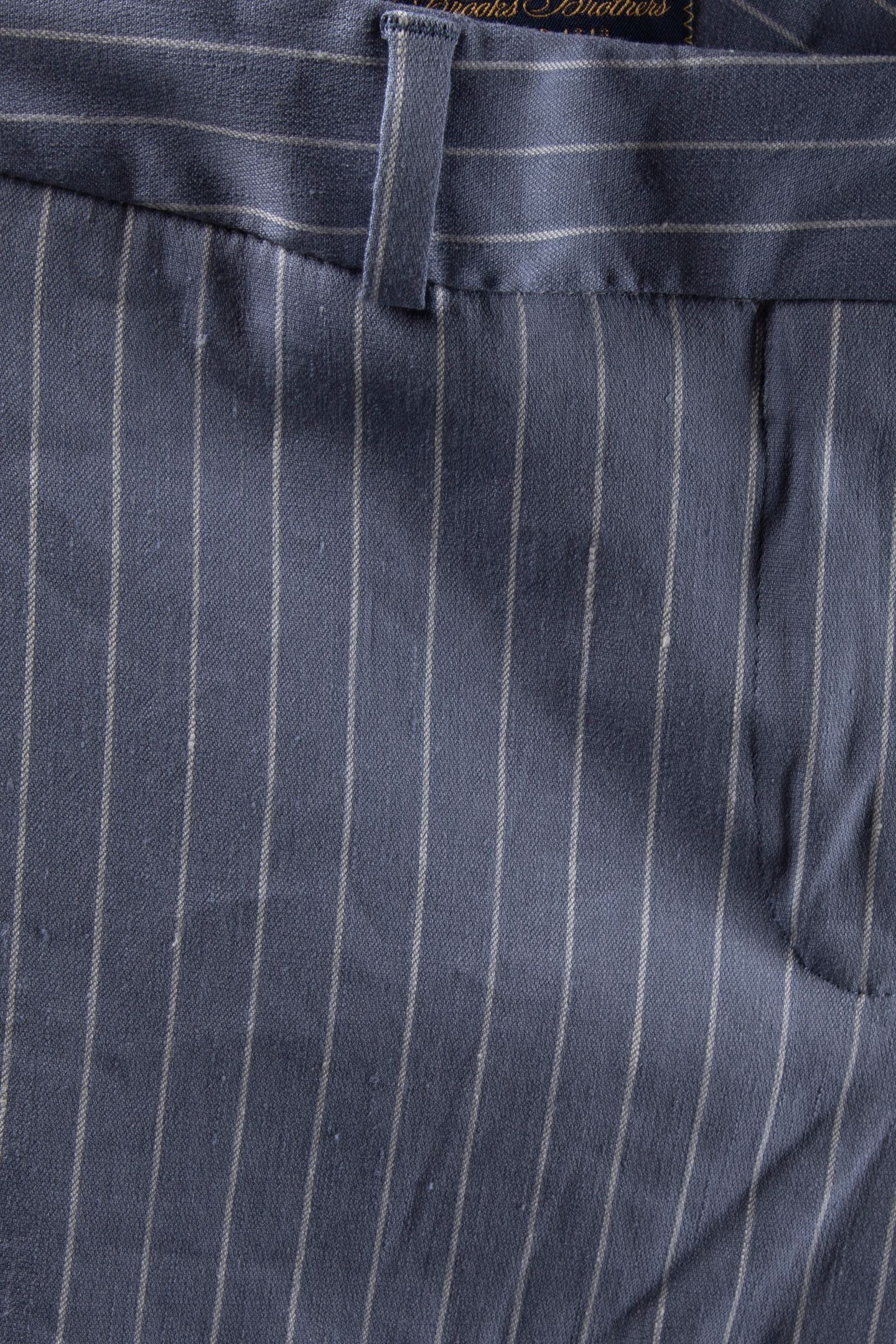 PINSTRIPE LINEN BLEND TROUSERS LIGHT BLUE 6