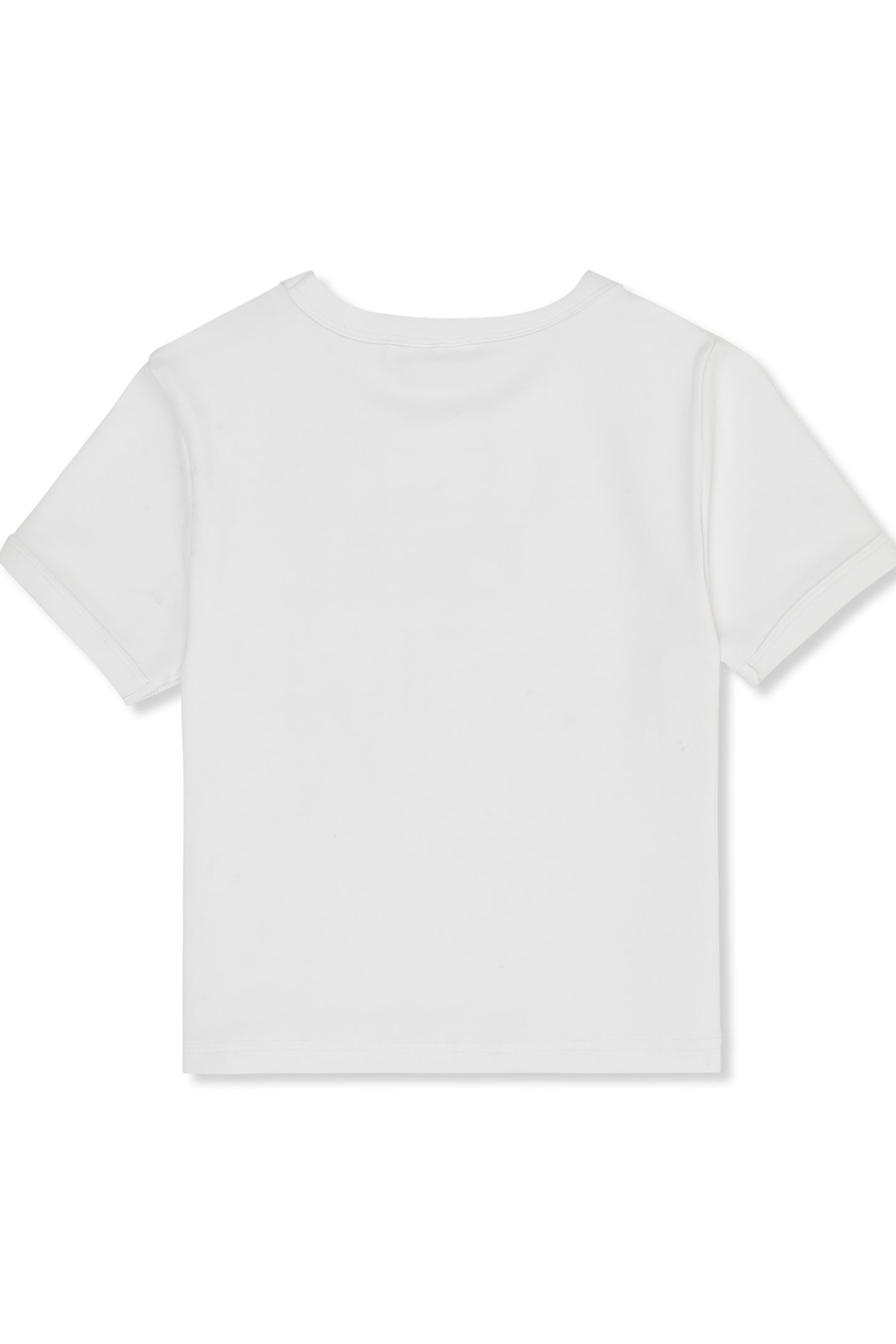 CERANOVA SLIM CROPPED LOGO T-SHIRT BRIGHT WHITE 2