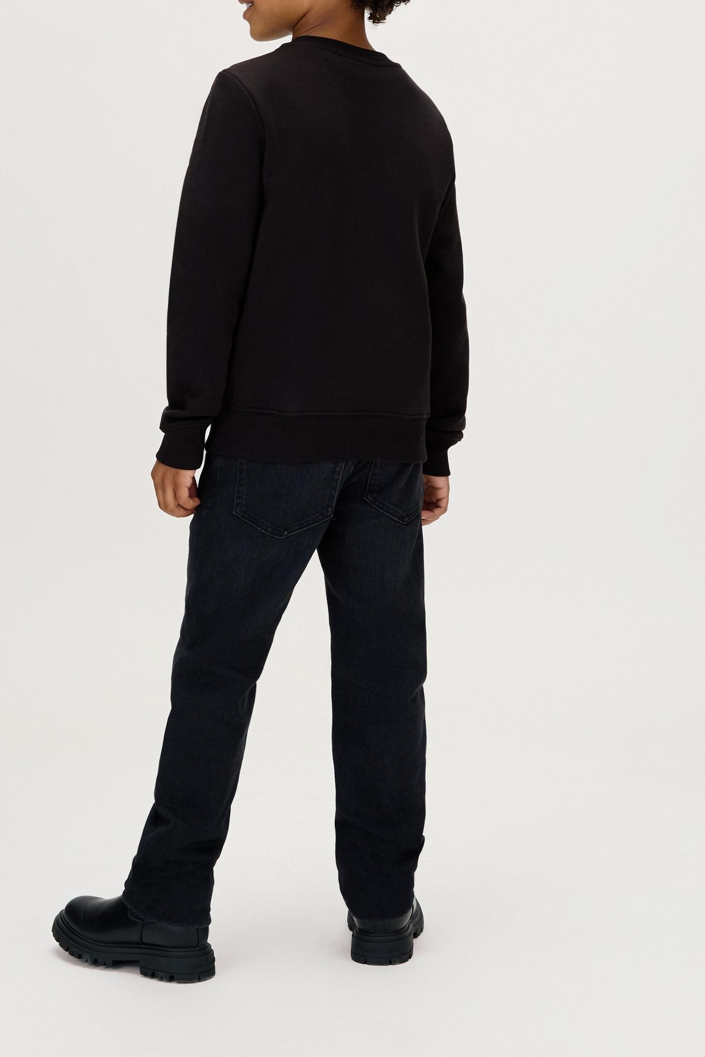 UNISEX MONOGRAM TERRY CREWNECK CK BLACK 4