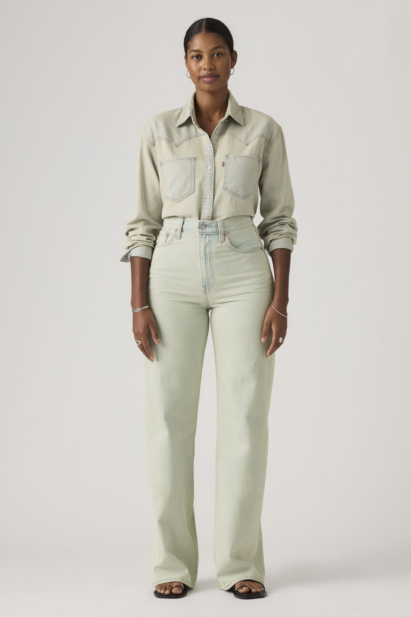 RIBCAGE WIDE LEG JEANS 1