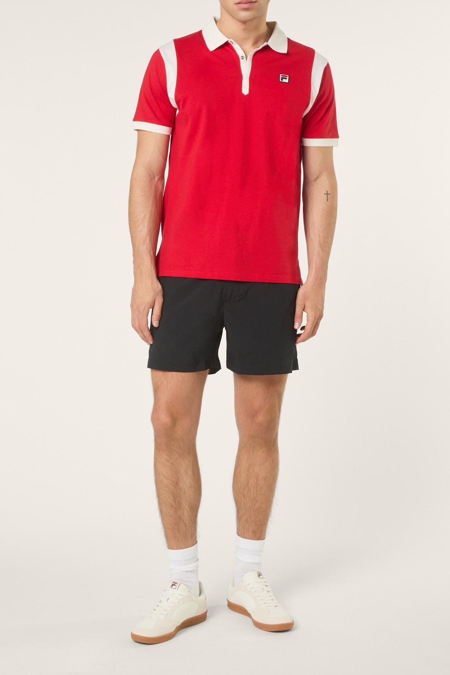 CASOLI REGULAR BLOCKED POLO SHIRT TRUE RED-EGRET 2