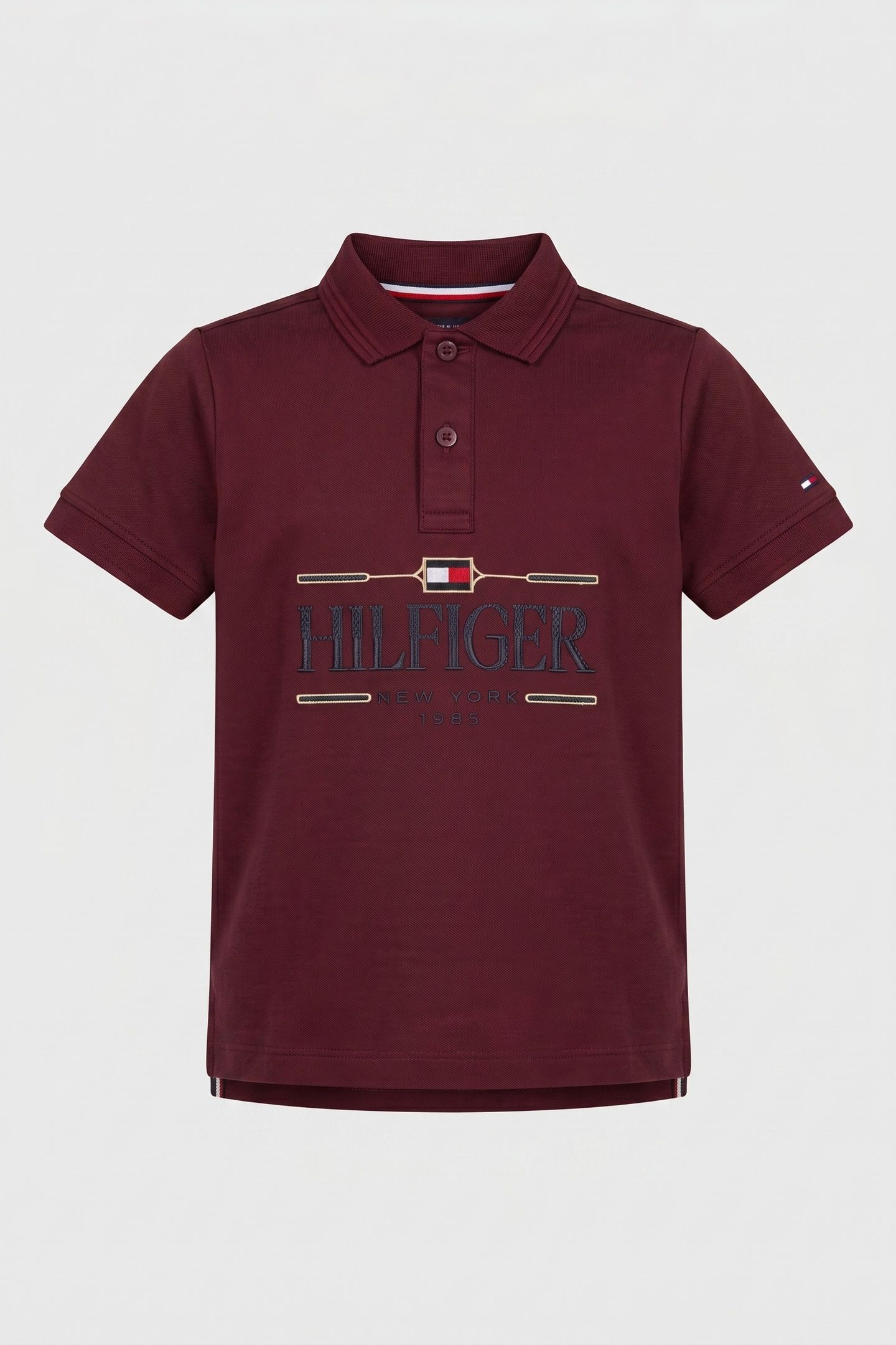 BOYS TOMMY ICONS POLO DEEP ROUGE 2