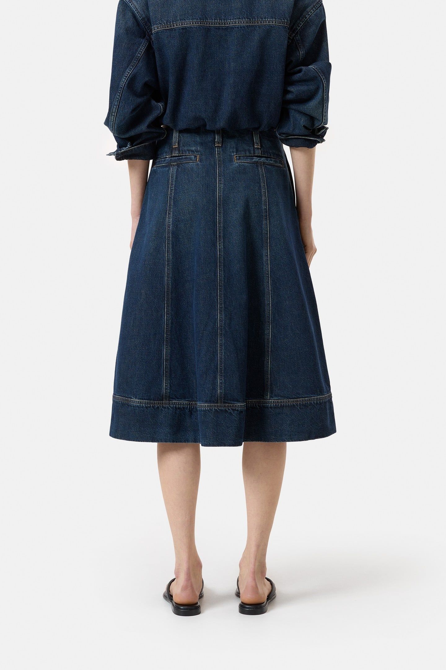 A LINE SKIRT DARK BLUE 2