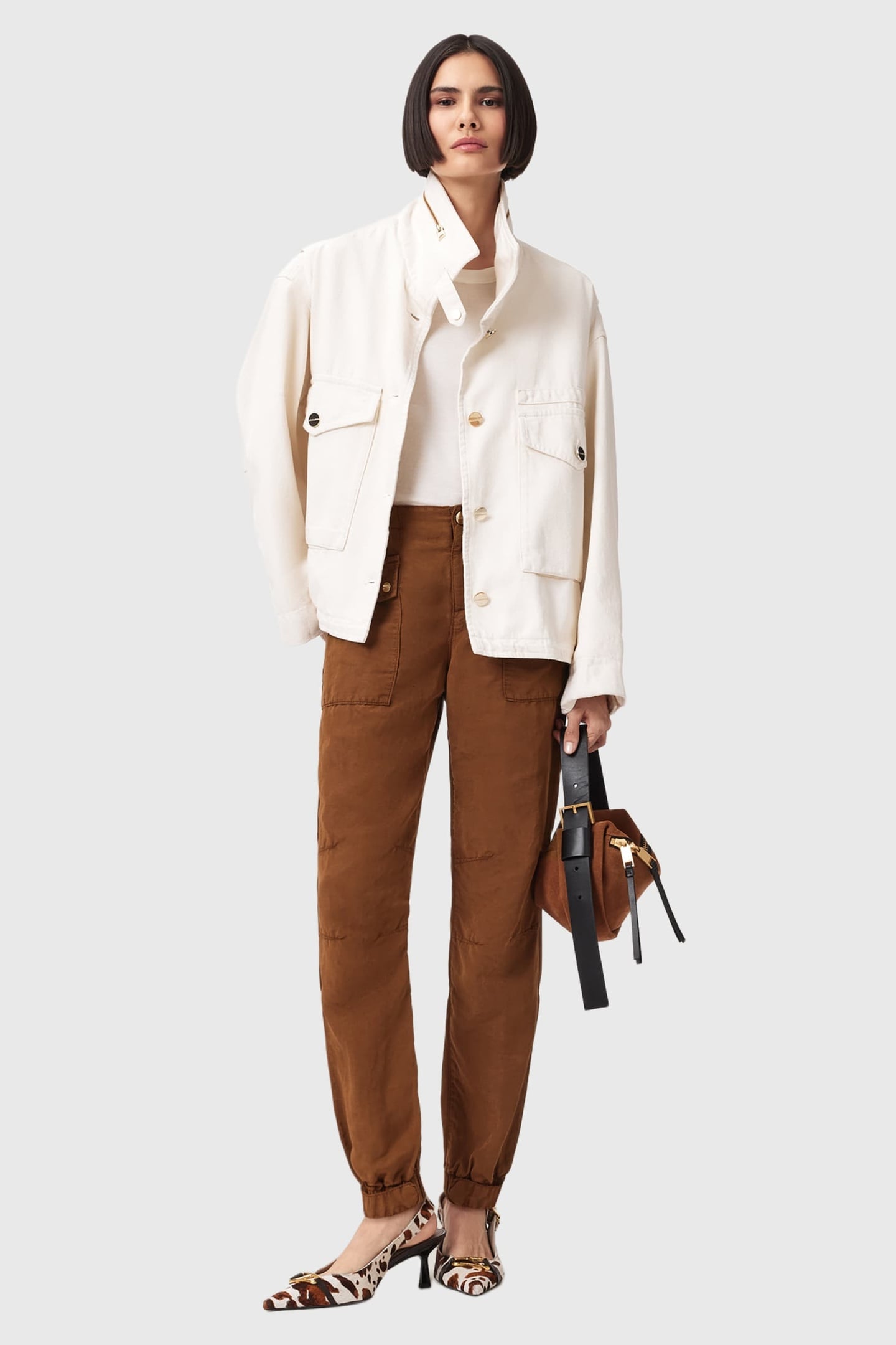 VAL TENCEL TROUSER COGNAC BROWN 1