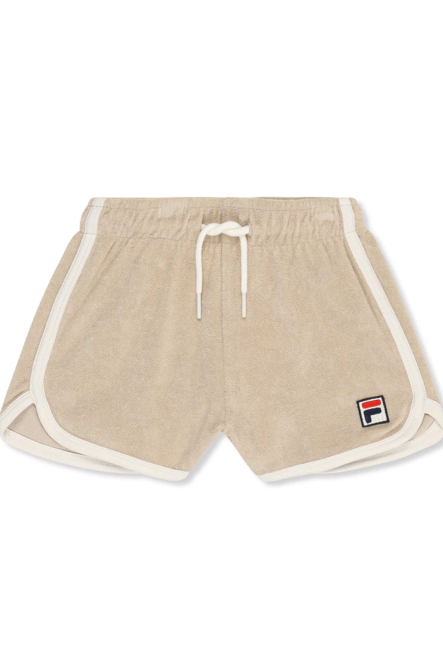 CALCI RELAXED TOWELING SHORTS WHITE PEPPER 1