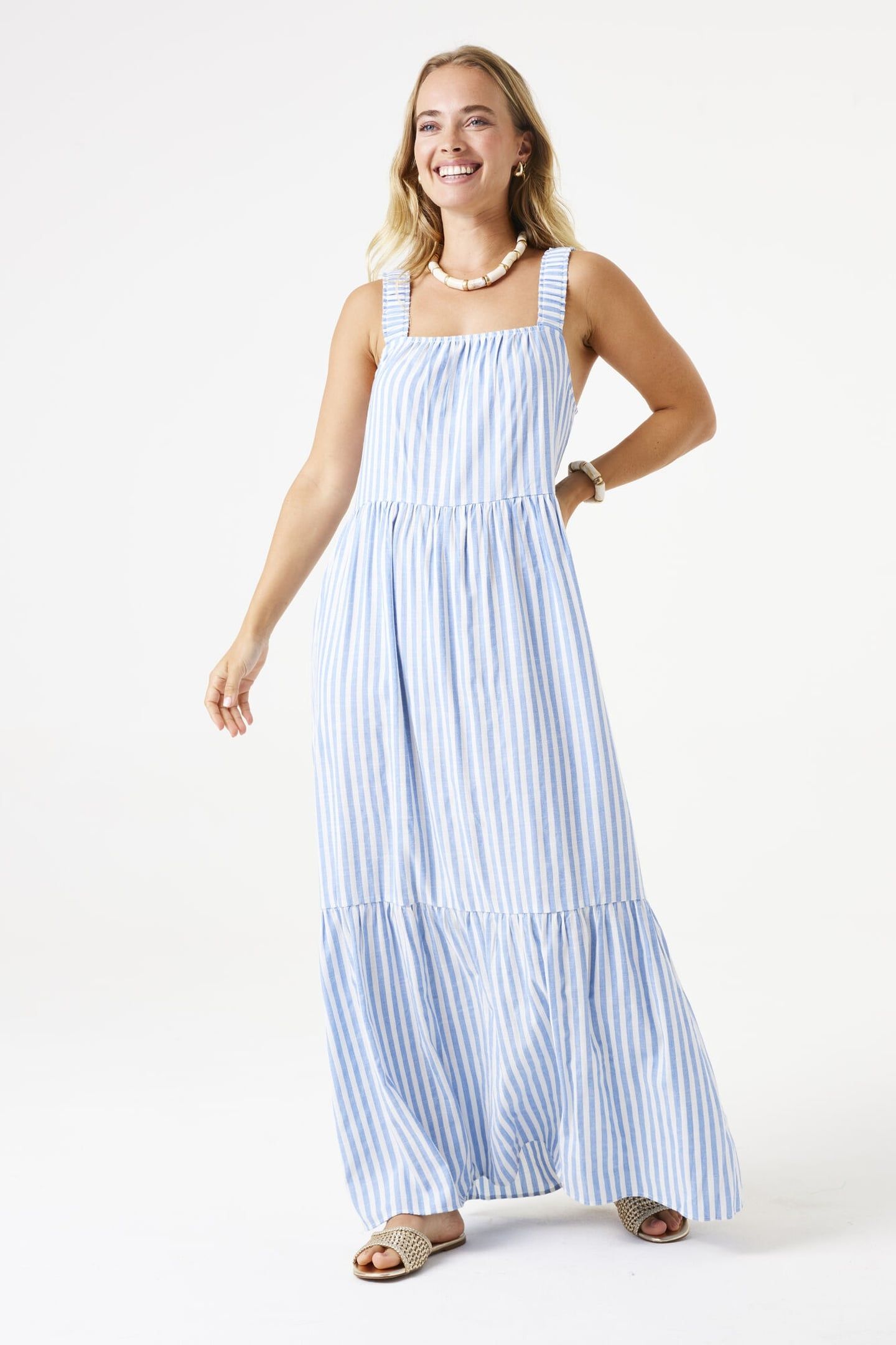 LADIES DRESS BLUE WAVE 1